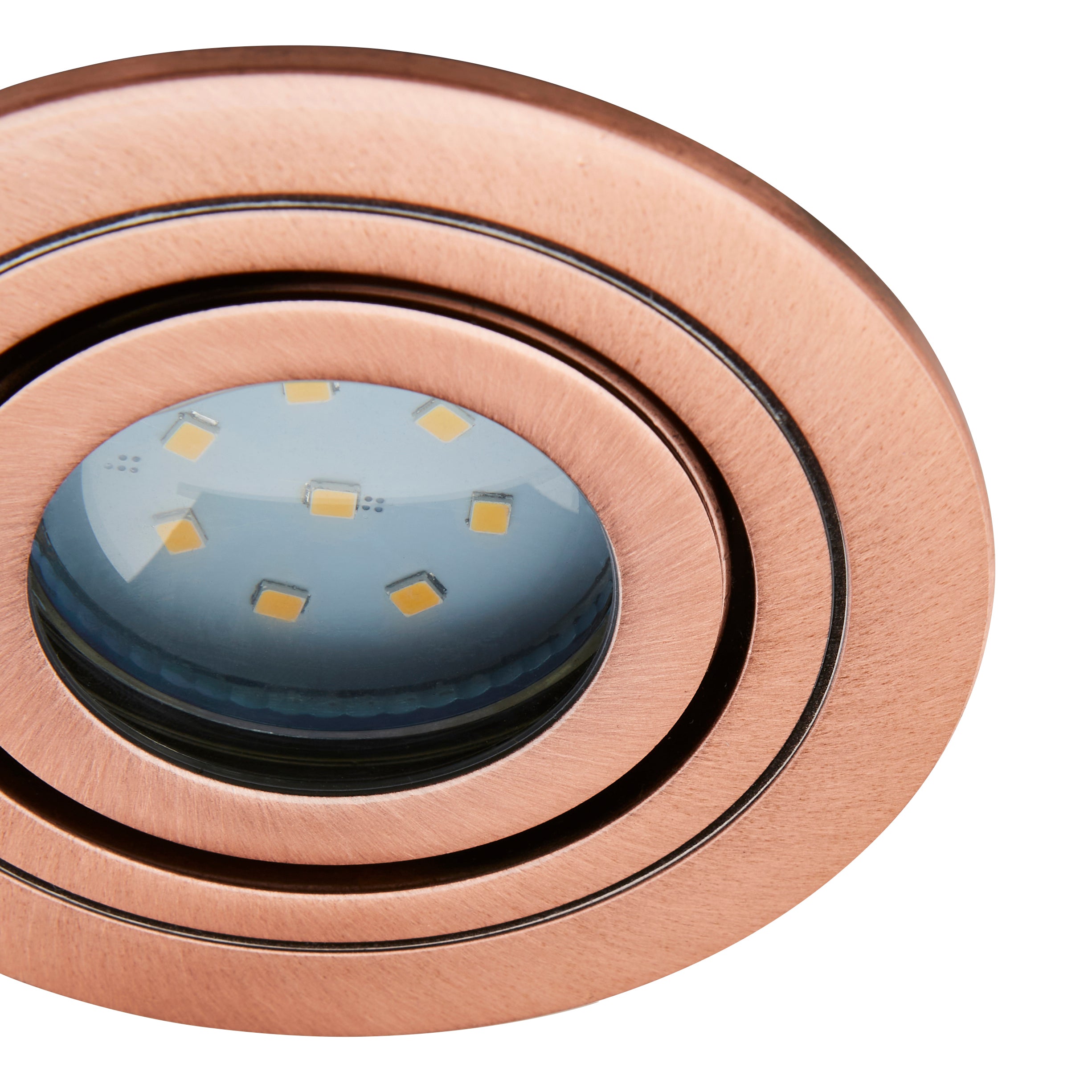 Forum SPA-30841-BRCOP Cali circular IP65 Tiltable Downlight, Brushed Copper