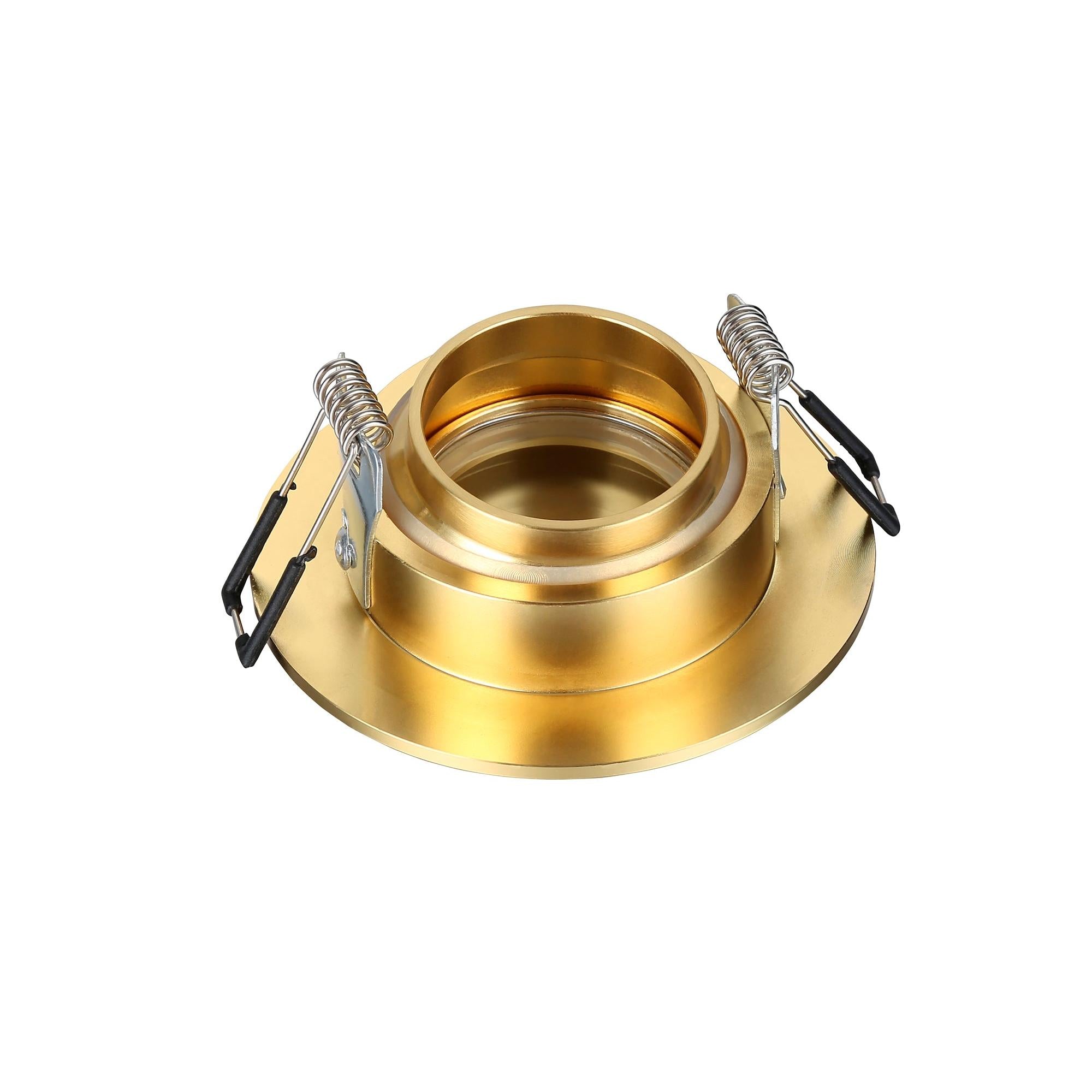 Forum SPA-30842-SBRS Cali circular IP65 Tiltable Downlight, Satin Brass