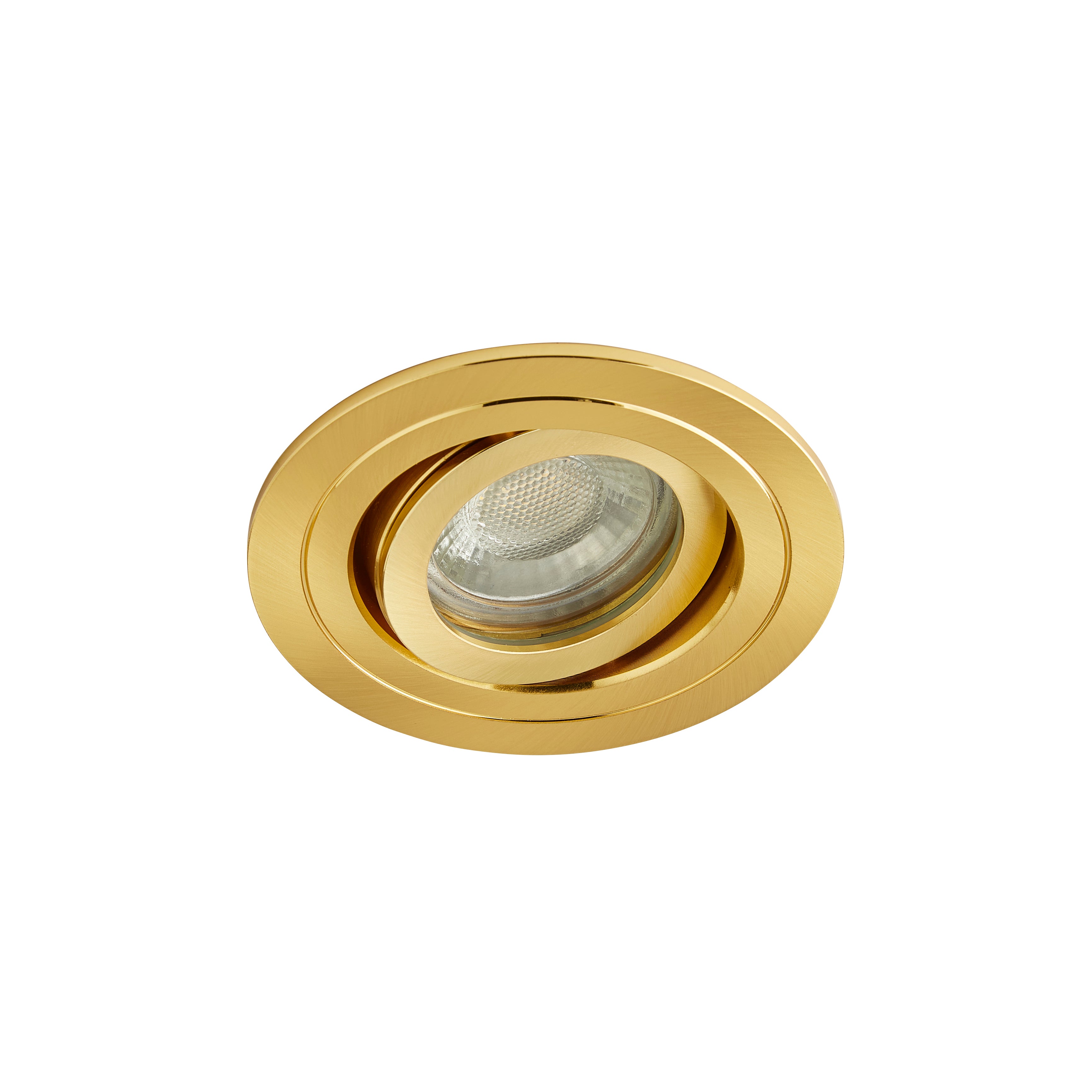 Forum SPA-30842-SBRS Cali circular IP65 Tiltable Downlight, Satin Brass