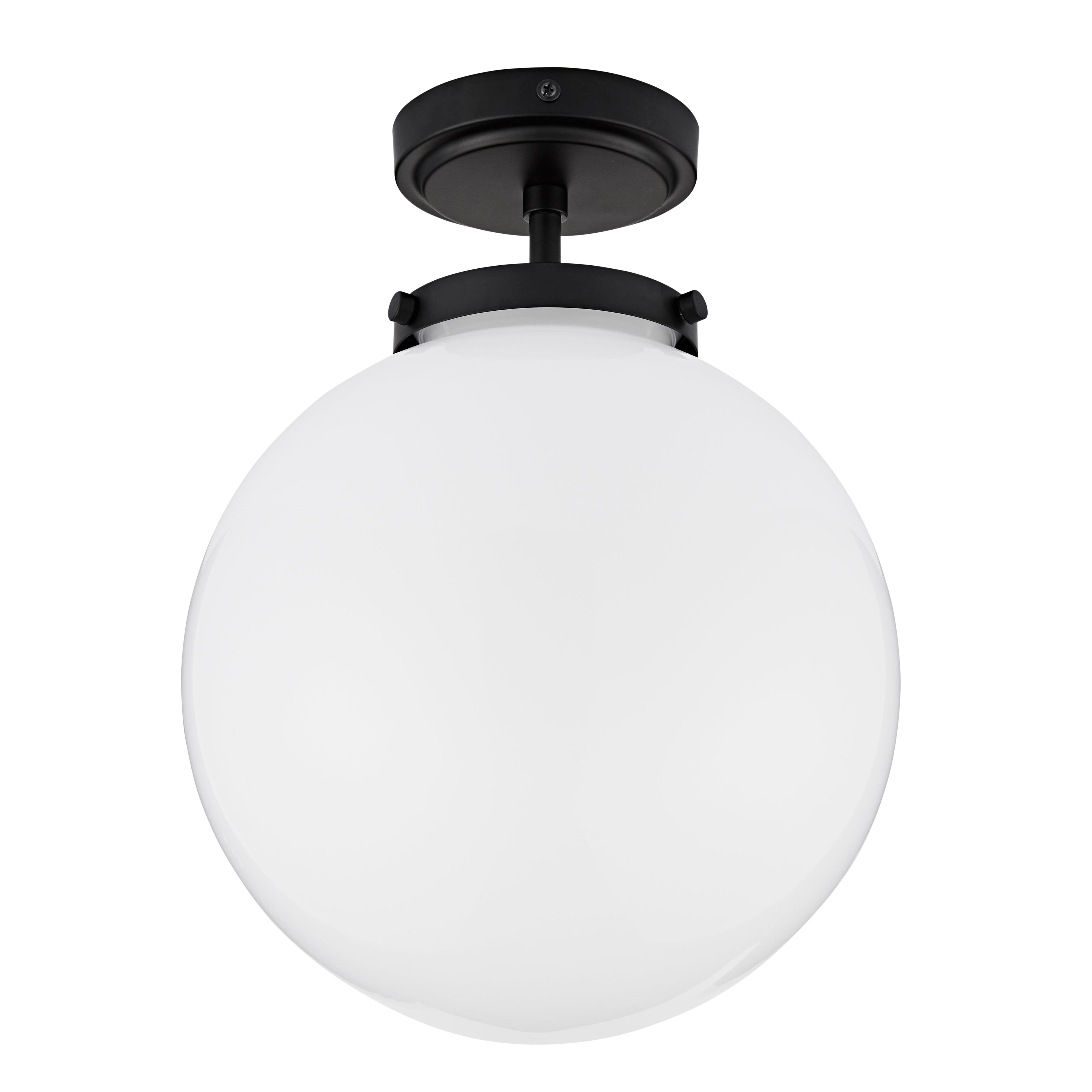 Forum SPA-31309-MBlk Porto Bathroom Globe Ceiling Light, Matt Black