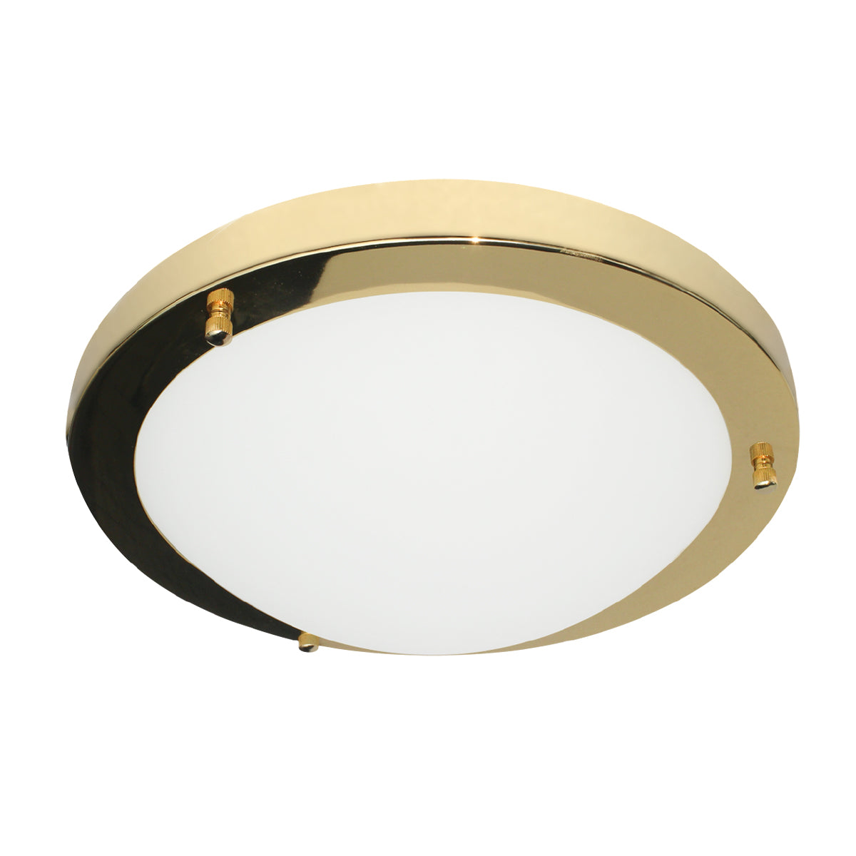 Forum SPA-34047-BRS Delphi Flush 18 Watt Large Flush Bathroom Ceiling Light - Brass