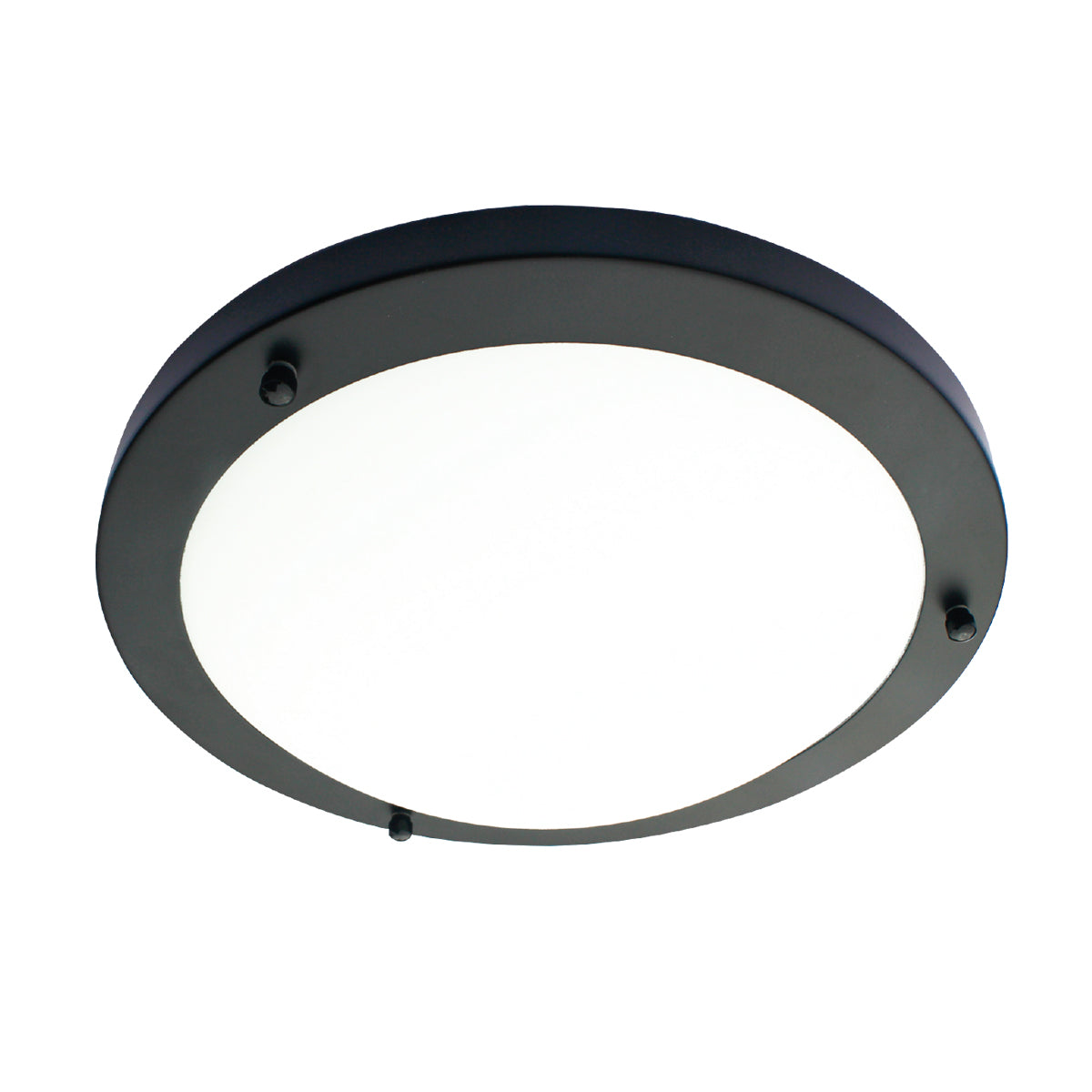 Forum SPA-34050-SBLK Delphi Large Flush Bathroom Ceiling Light - Satin Black