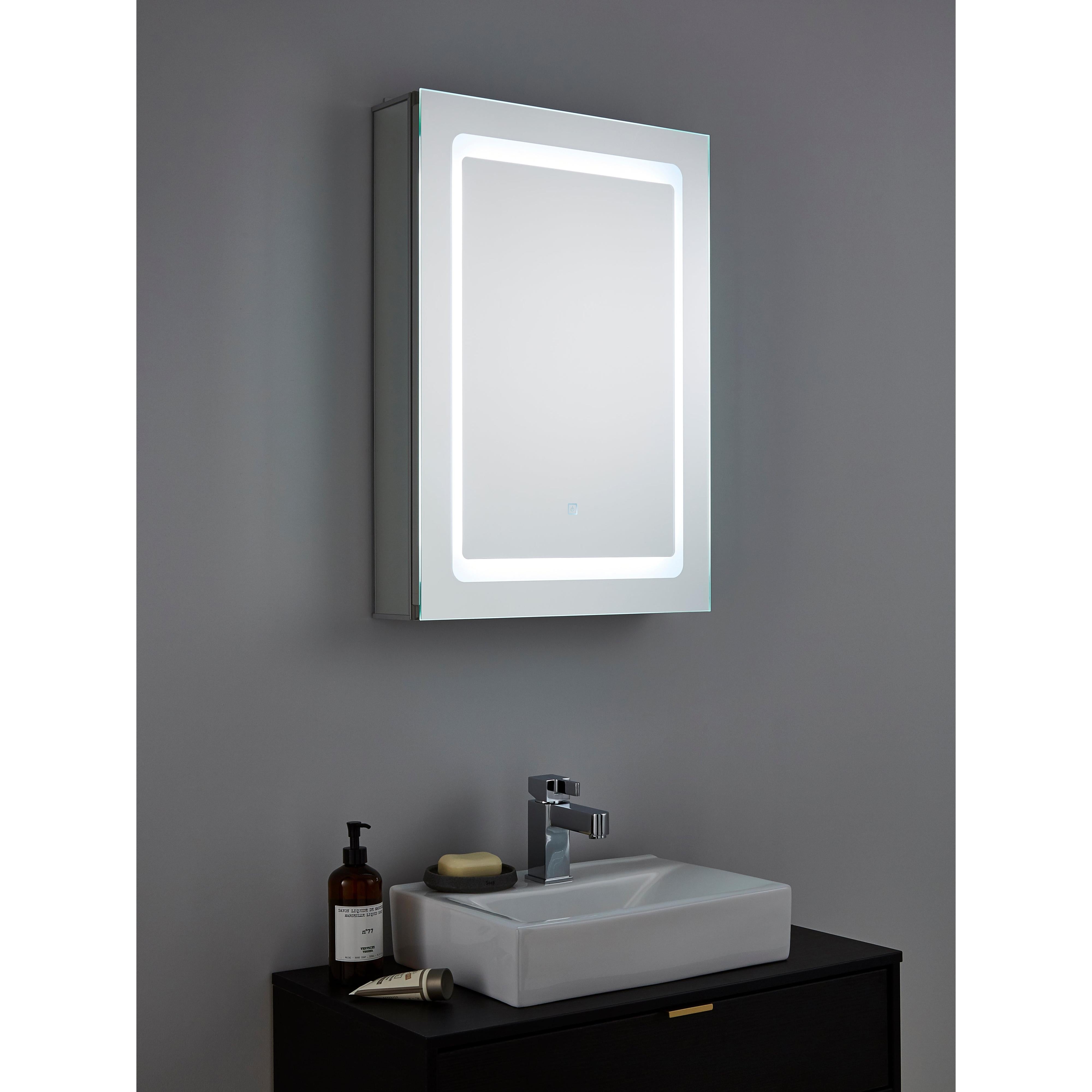 Forum SPA-35707 Arte Single door bathroom cabinet with demister pad and shaver socket