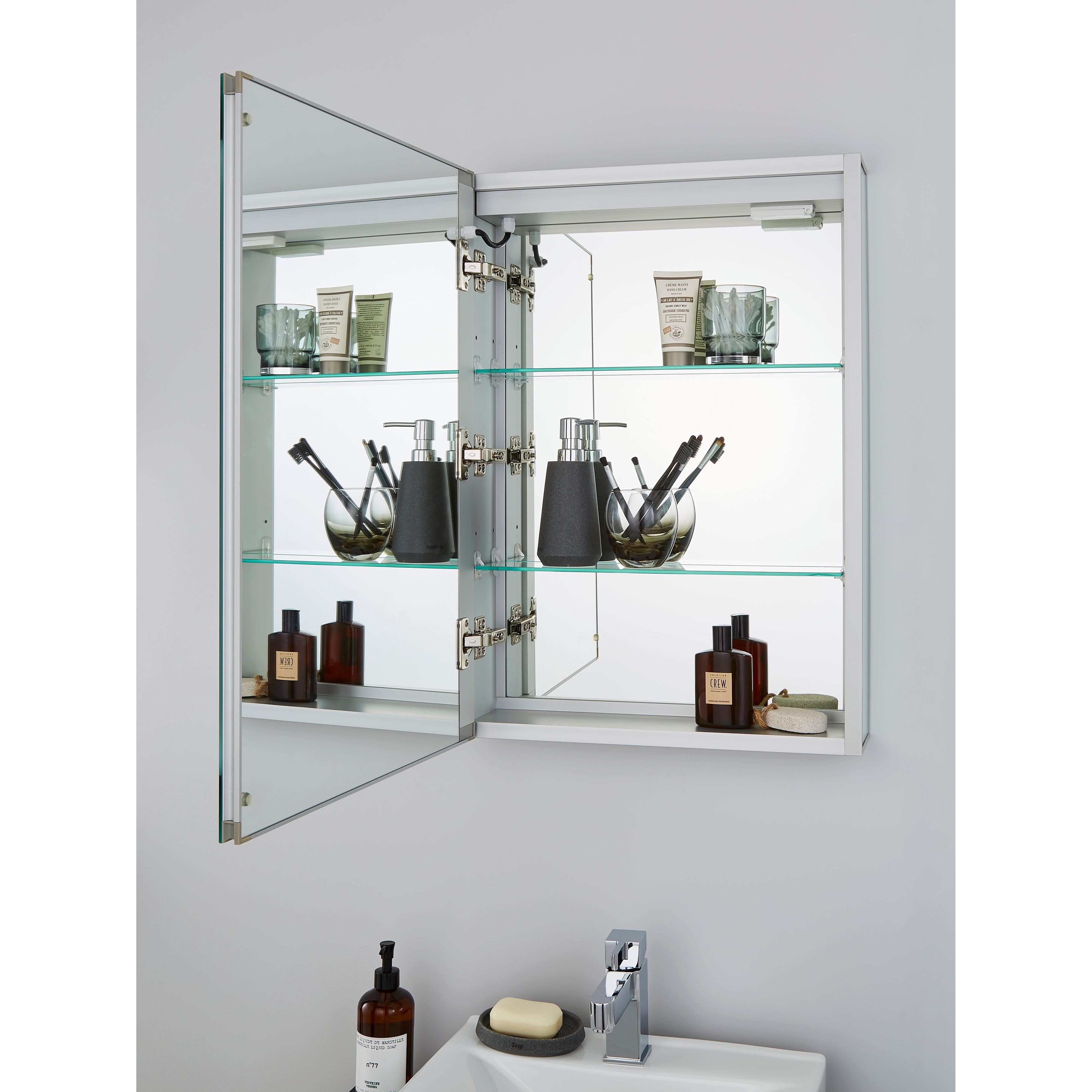Forum SPA-35707 Arte Single door bathroom cabinet with demister pad and shaver socket