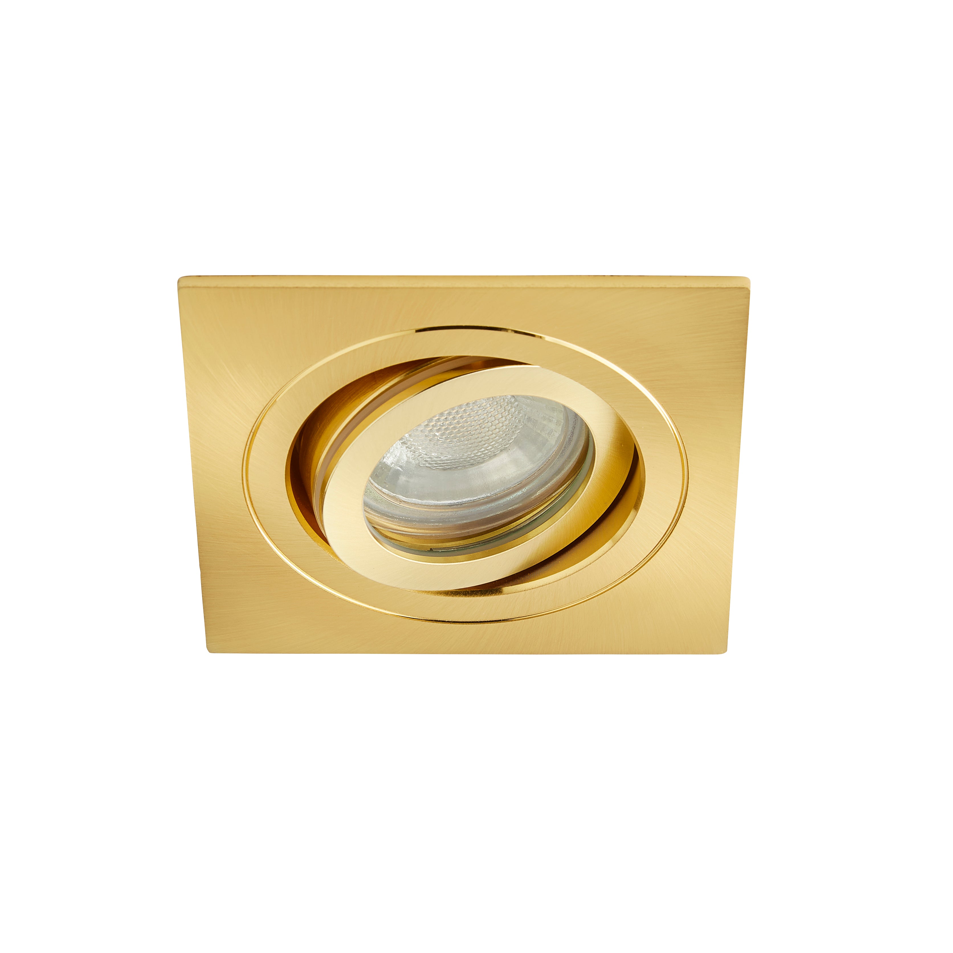 Forum SPA-35723 Cali Square IP65 Tiltable Downlight, Satin Brass