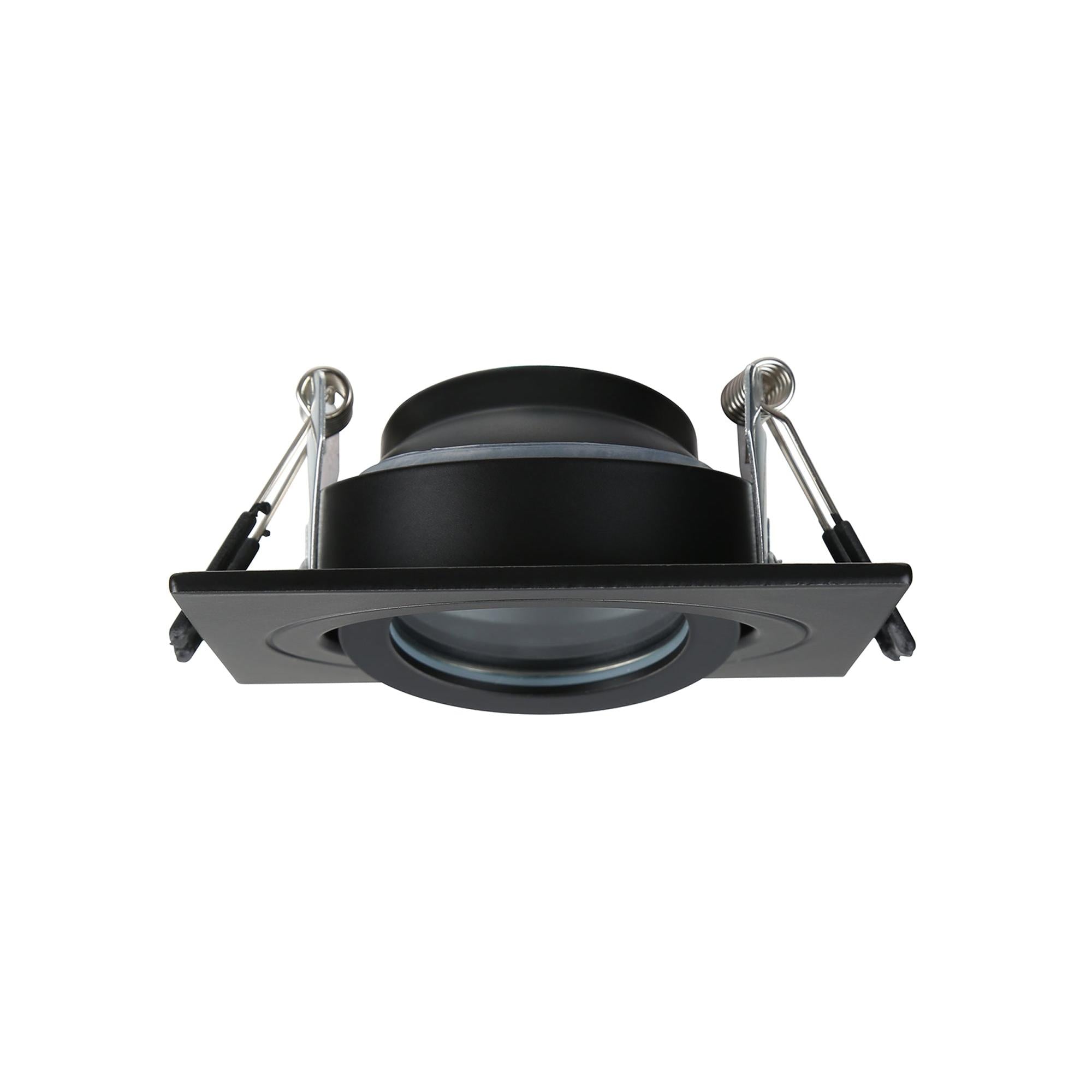 Forum SPA-35725 Cali Square IP65 Tiltable Downlight, Matt Black