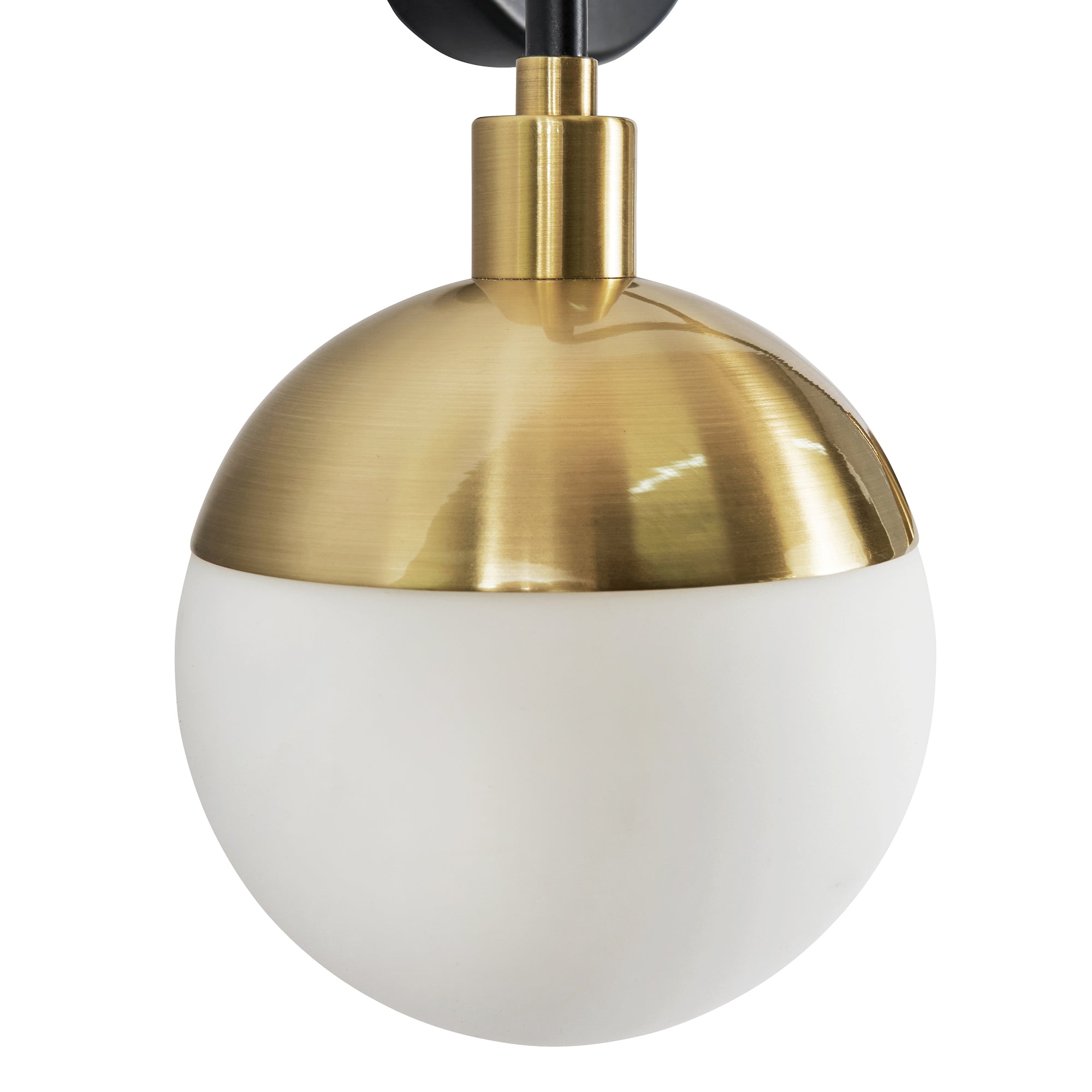 Forum SPA-35812-BLK Lille 2 Light Bathroom Wall Light, Black and Brass