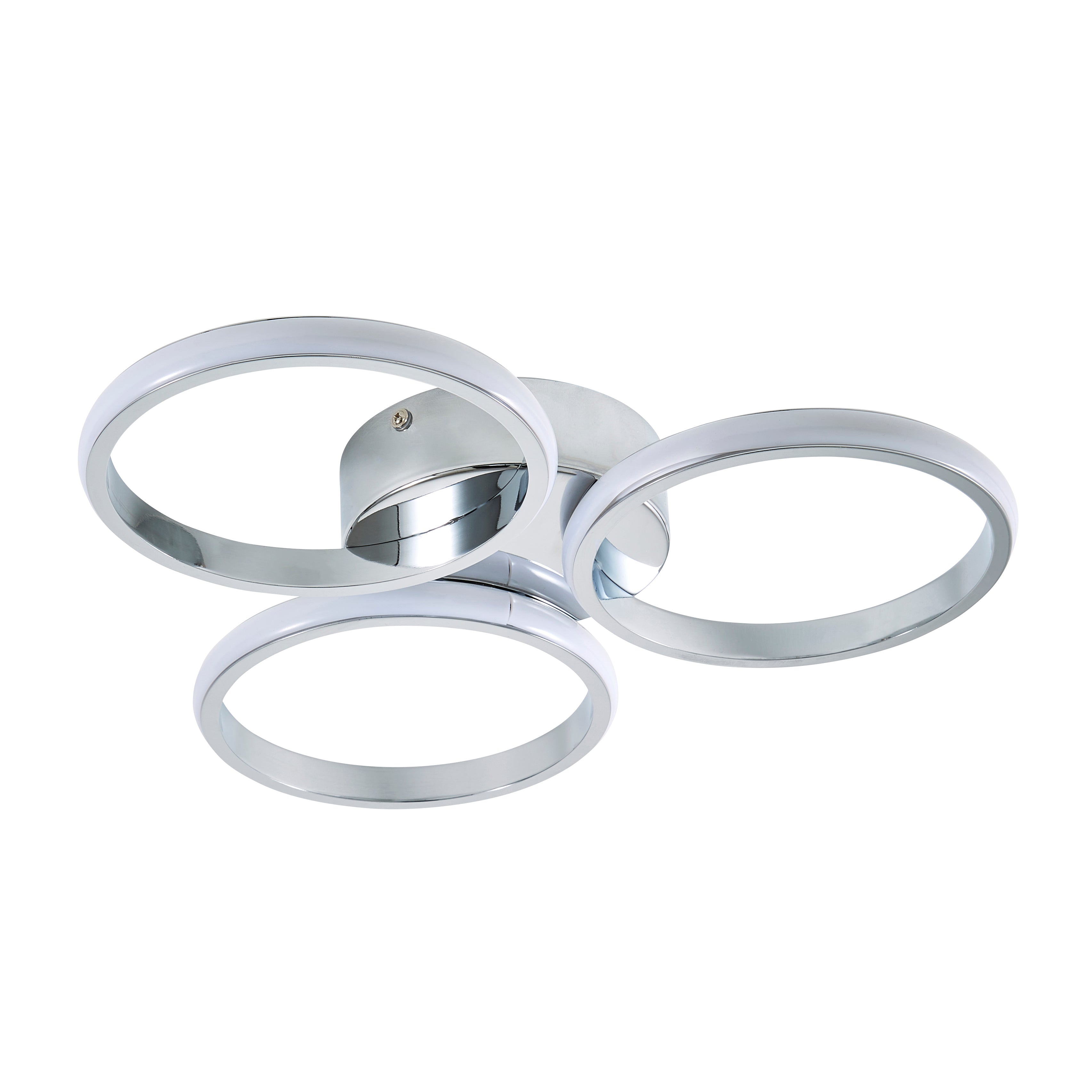Forum SPA-36129-CHR Chios LED Rings Bathroom Flush Ceiling Light, Chrome