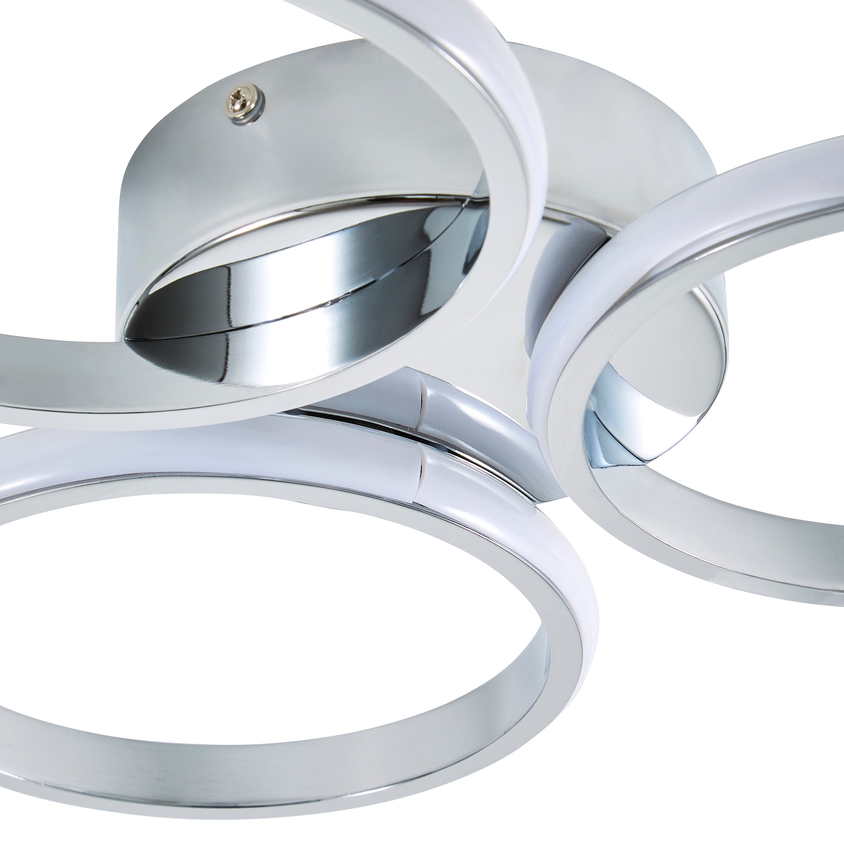 Forum SPA-36129-CHR Chios LED Rings Bathroom Flush Ceiling Light, Chrome
