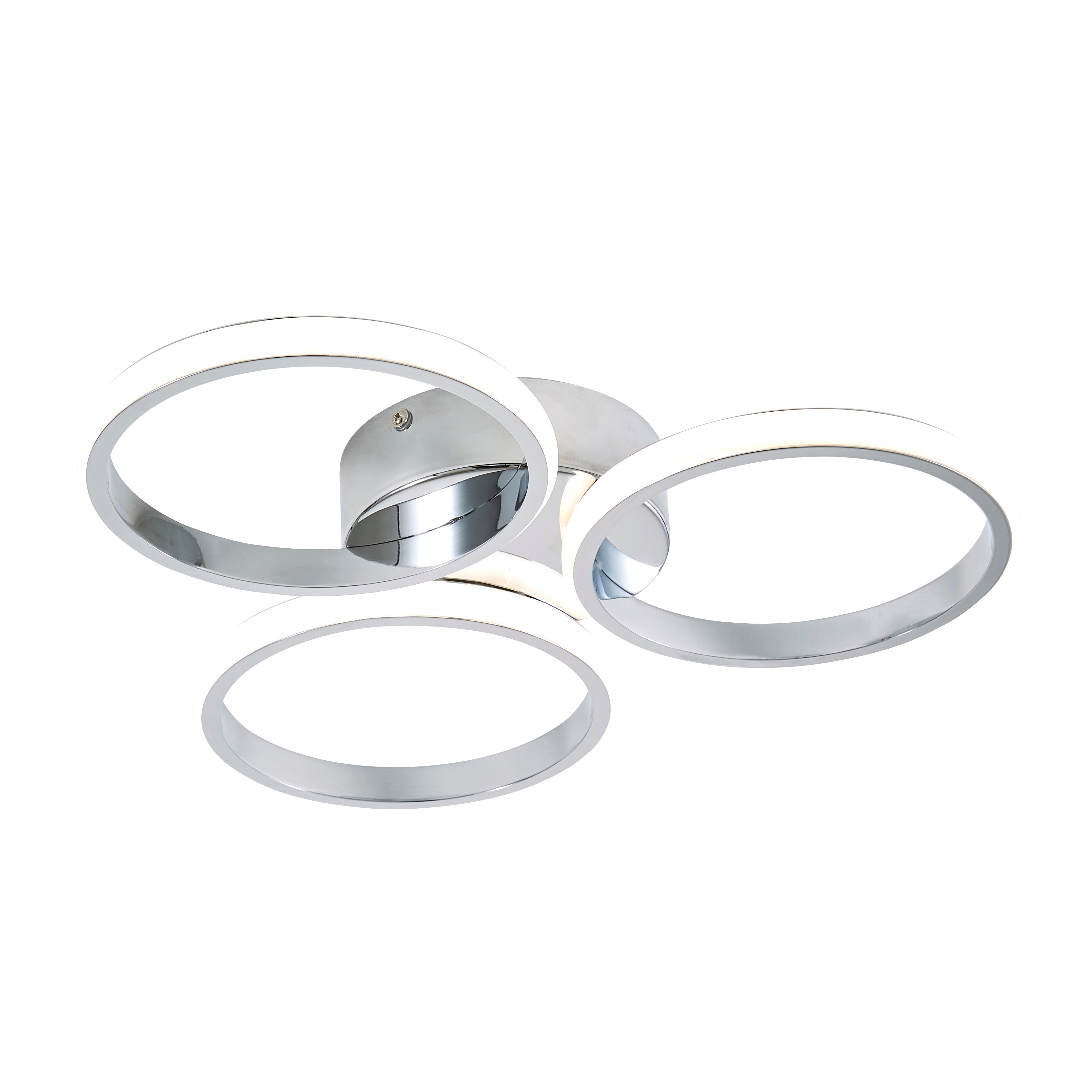 Forum SPA-36129-CHR Chios LED Rings Bathroom Flush Ceiling Light, Chrome