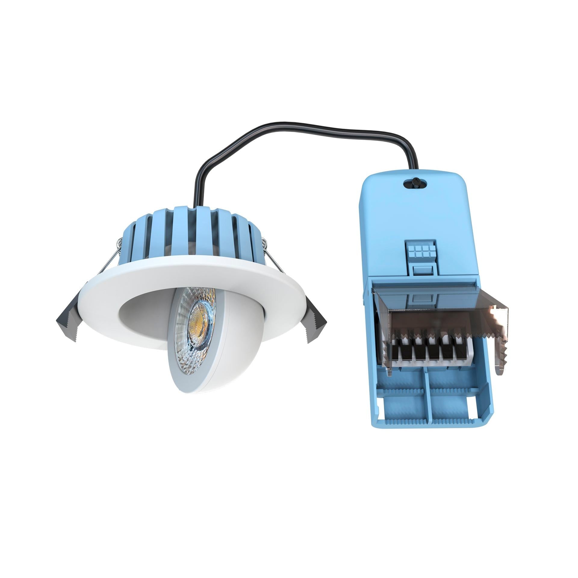 Forum SPA-41111-WHT Eden 7 Watt LED Adjustable IP65 Colour Changing Downlight, White