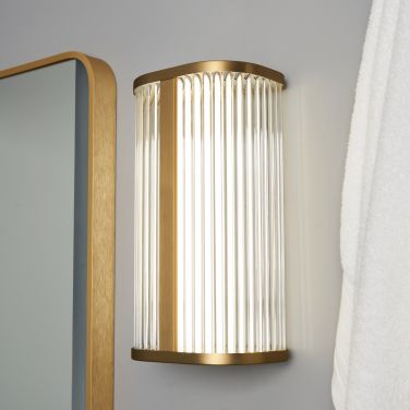 Forum SPA-44380-SBRS Nayru Bathroom LED CCT Wall Light, Brass