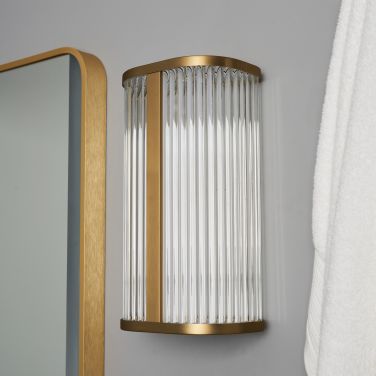 Forum SPA-44380-SBRS Nayru Bathroom LED CCT Wall Light, Brass