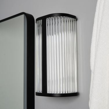 Forum SPA-44381-MBLK Nayru Bathroom LED CCT Wall Light, Matt Black