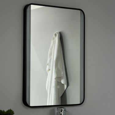 Forum SPA-44482 Lori CCT LED Bathroom Mirror with Motion Sensor and Demist - Matt Black