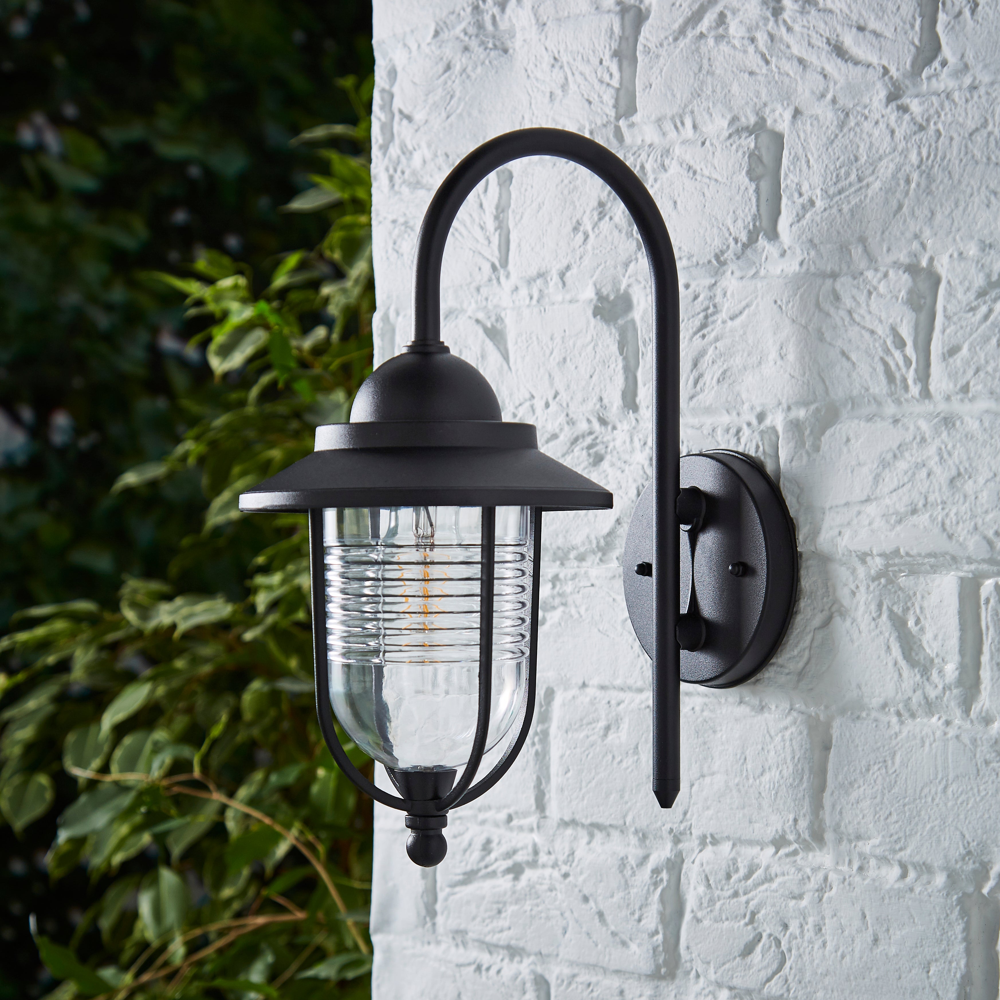 Forum ZN-20957-BLK Eris Outdoor Fishermans Style Wall Light - Black