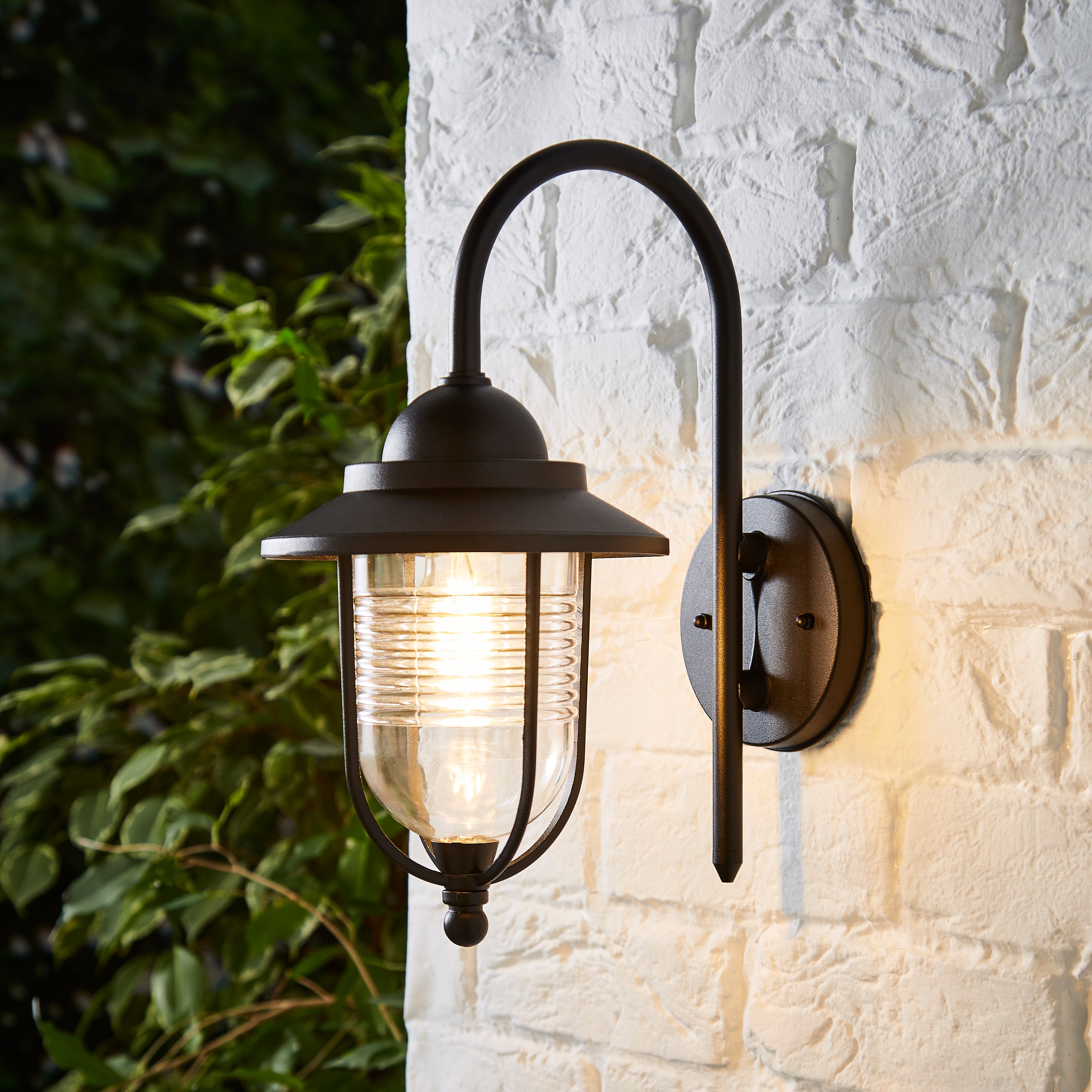 Forum ZN-20957-BLK Eris Outdoor Fishermans Style Wall Light - Black
