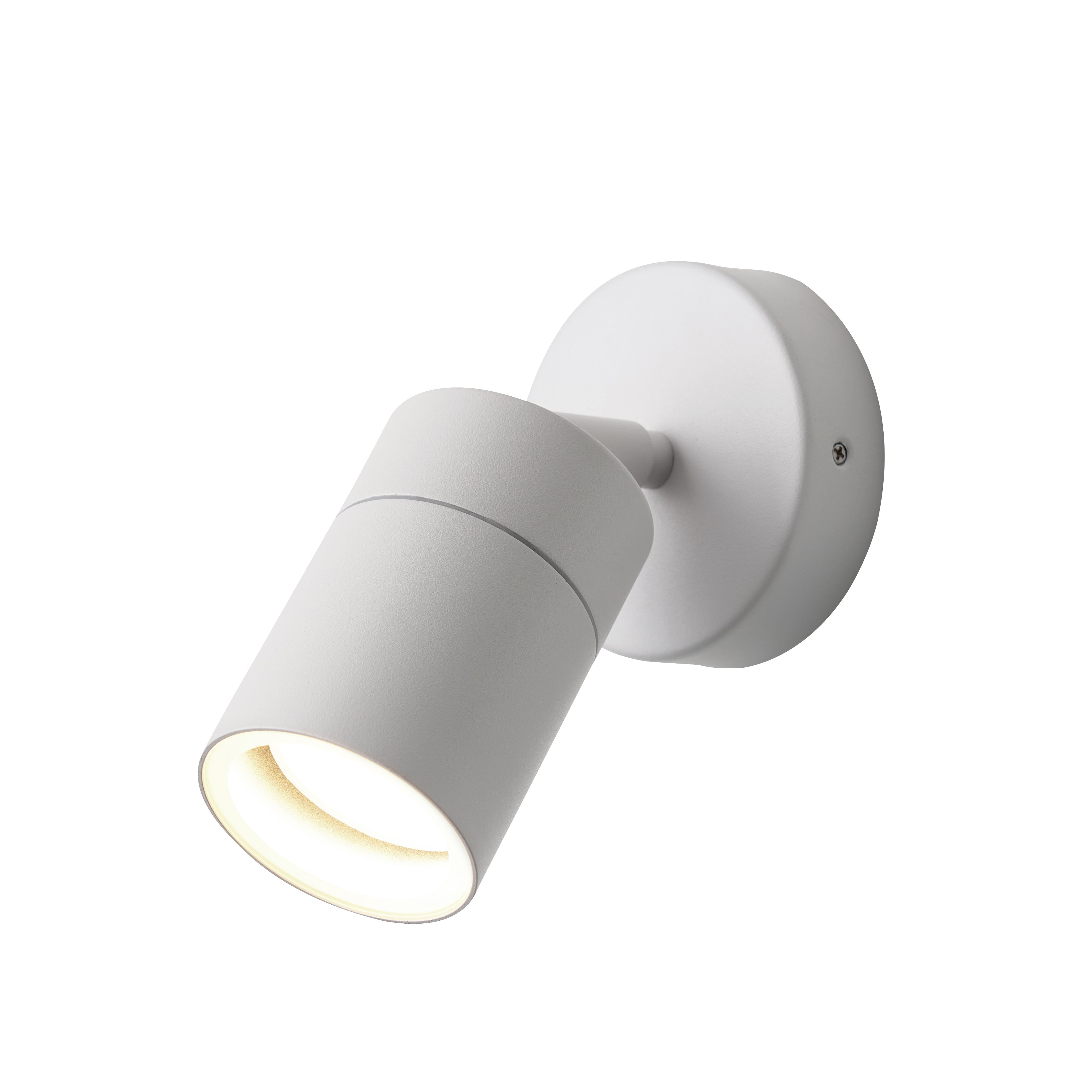 Forum ZN-26536-WHT-65 Leto 1 Light Adjustable IP65 Outdoor Wall Light - White