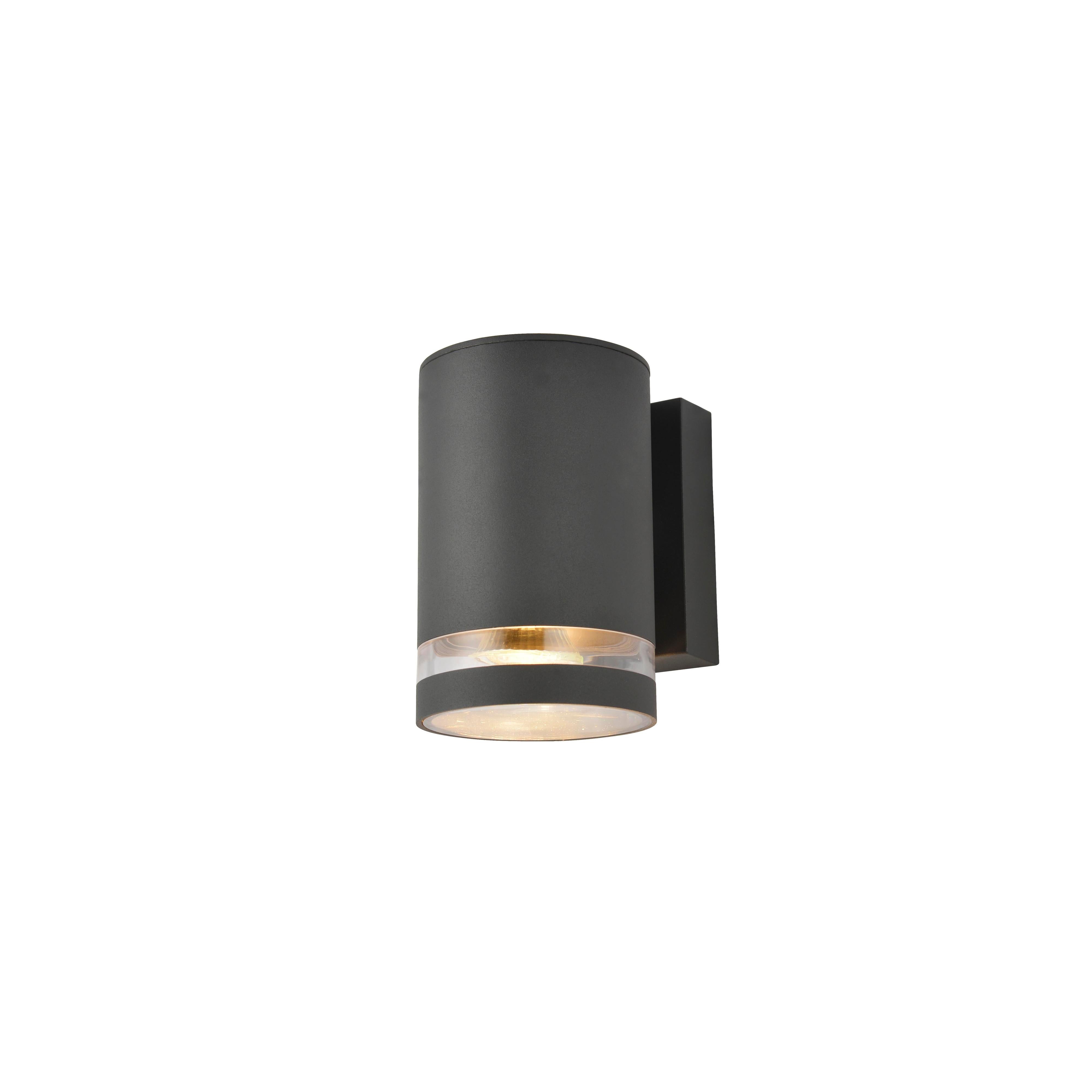 Forum ZN-29190-ATR Lens Single Light Outdoor Down Wall Light - Dark Grey