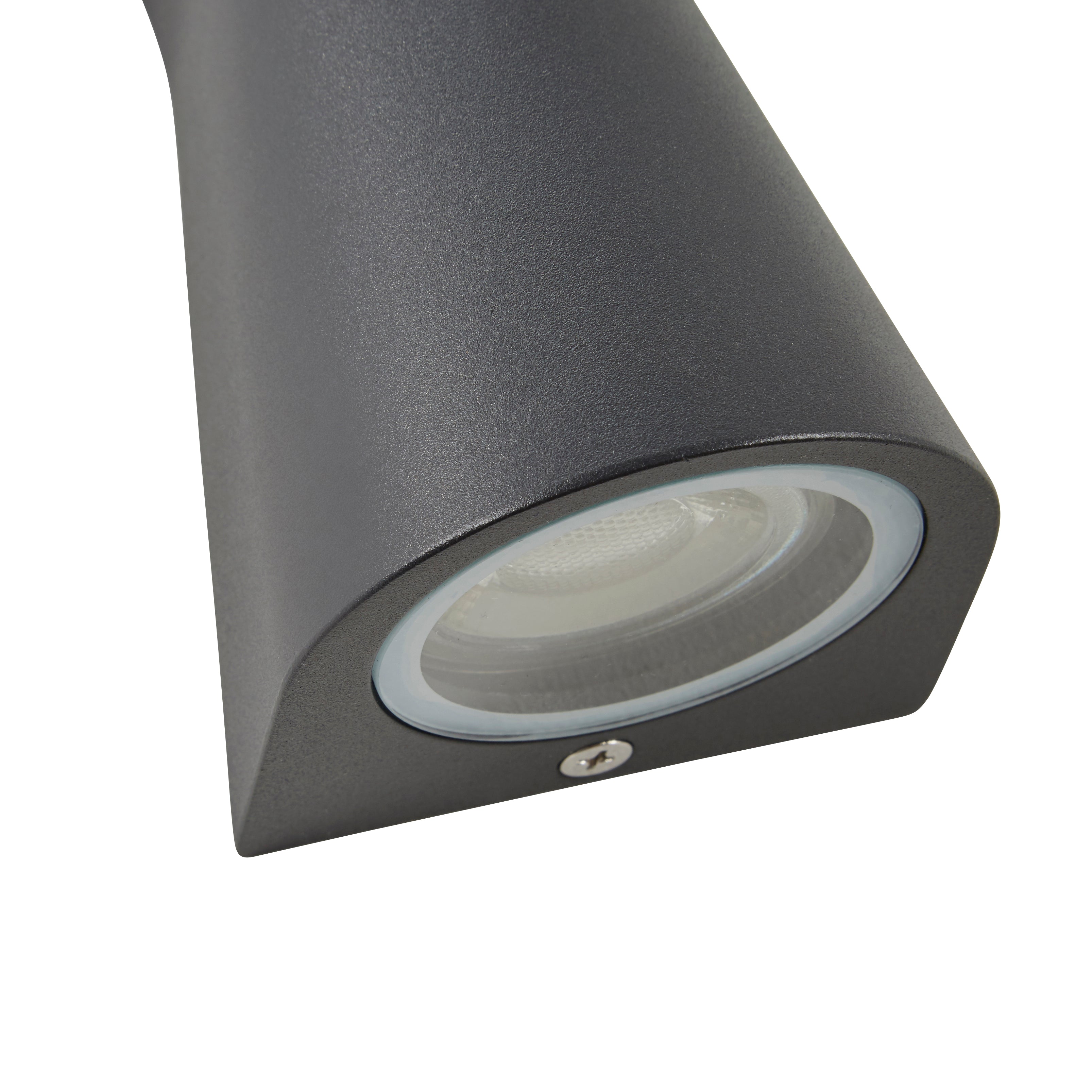 Forum ZN-29347-Anth Skye Outdoor Double Cone Style Up and Down Wall Light, Anthracite