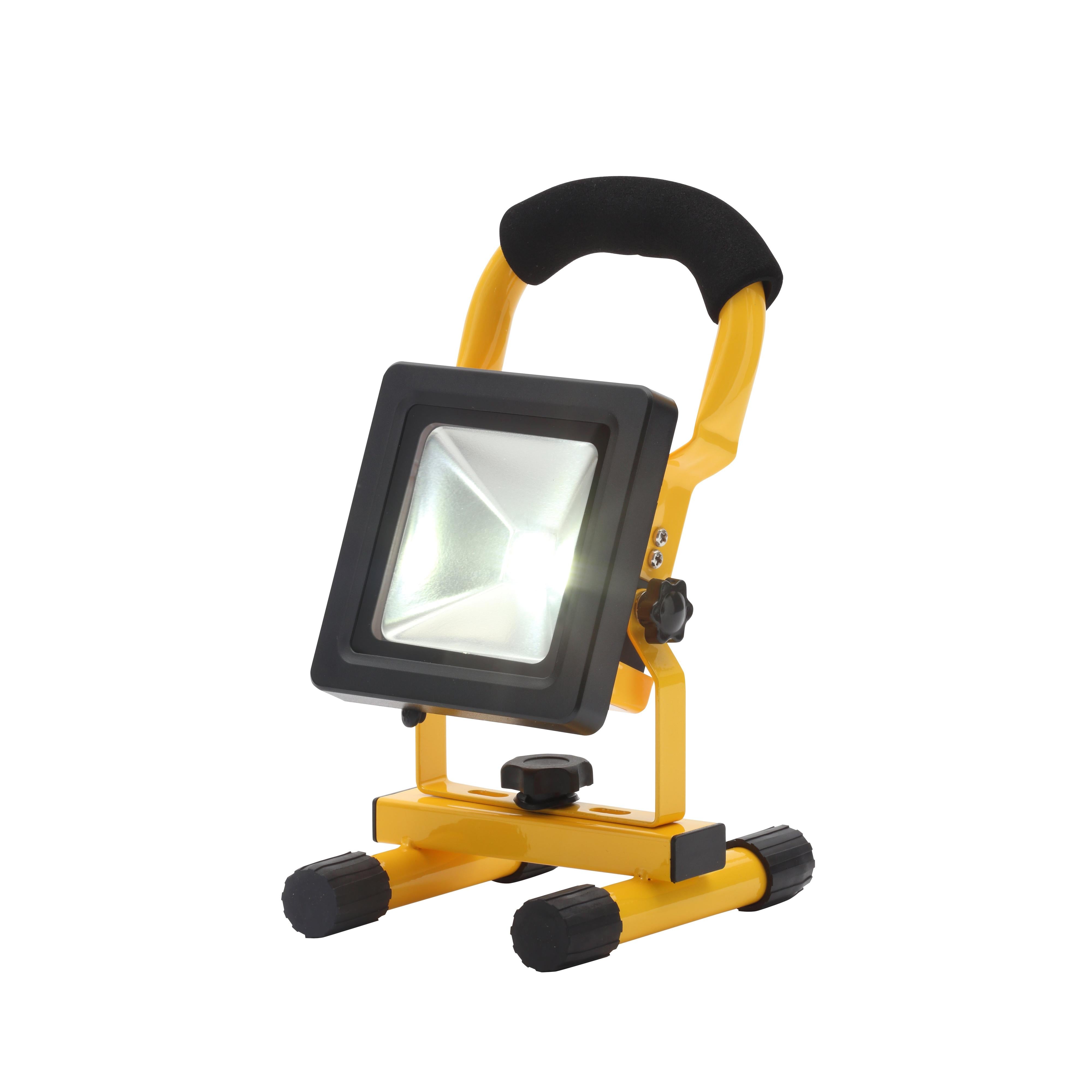 Forum ZN-31385 Recharge IP65 10 Watt Outdoor Rechargeable Work Light - Yellow and Black