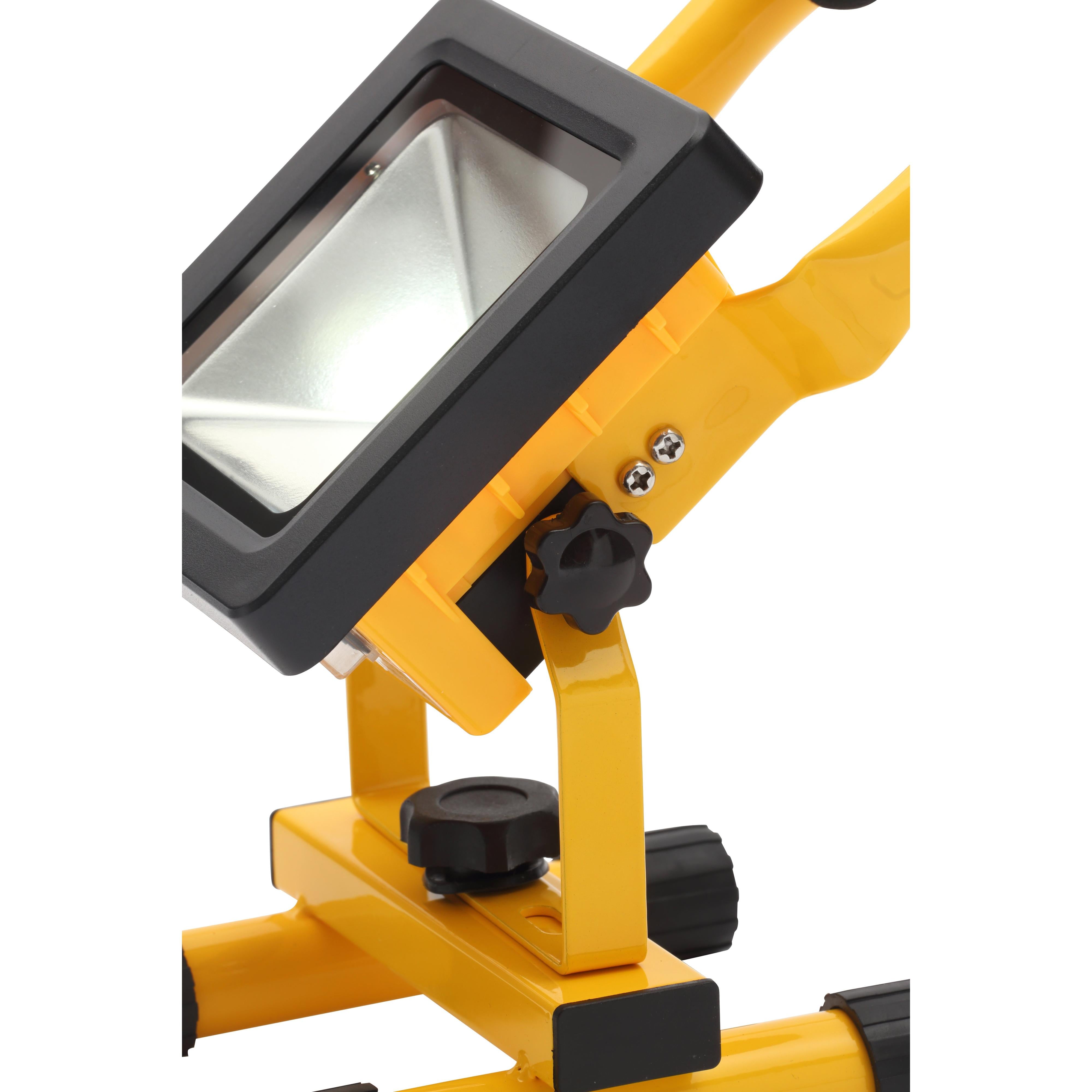 Forum ZN-31385 Recharge IP65 10 Watt Outdoor Rechargeable Work Light - Yellow and Black