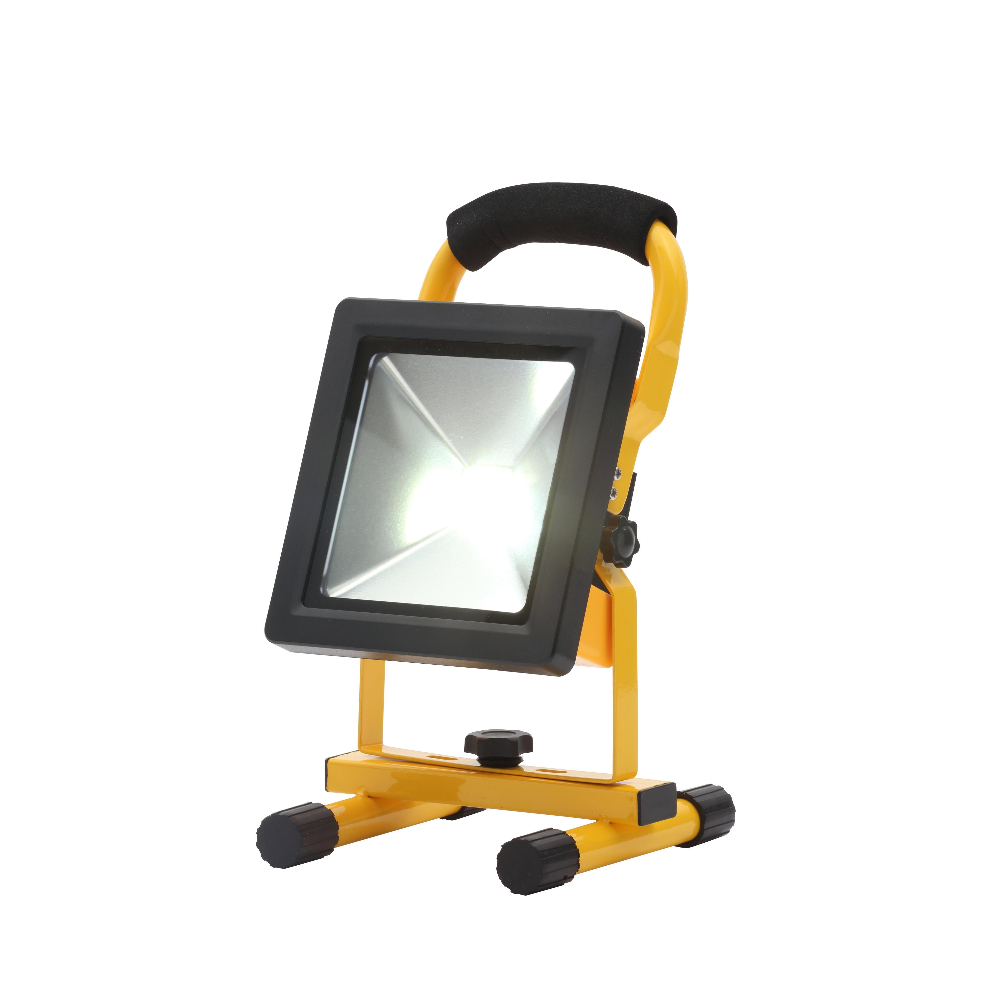 Forum ZN-31386 Recharge IP65 20 Watt Outdoor Rechargeable Work Light - Yellow and Black