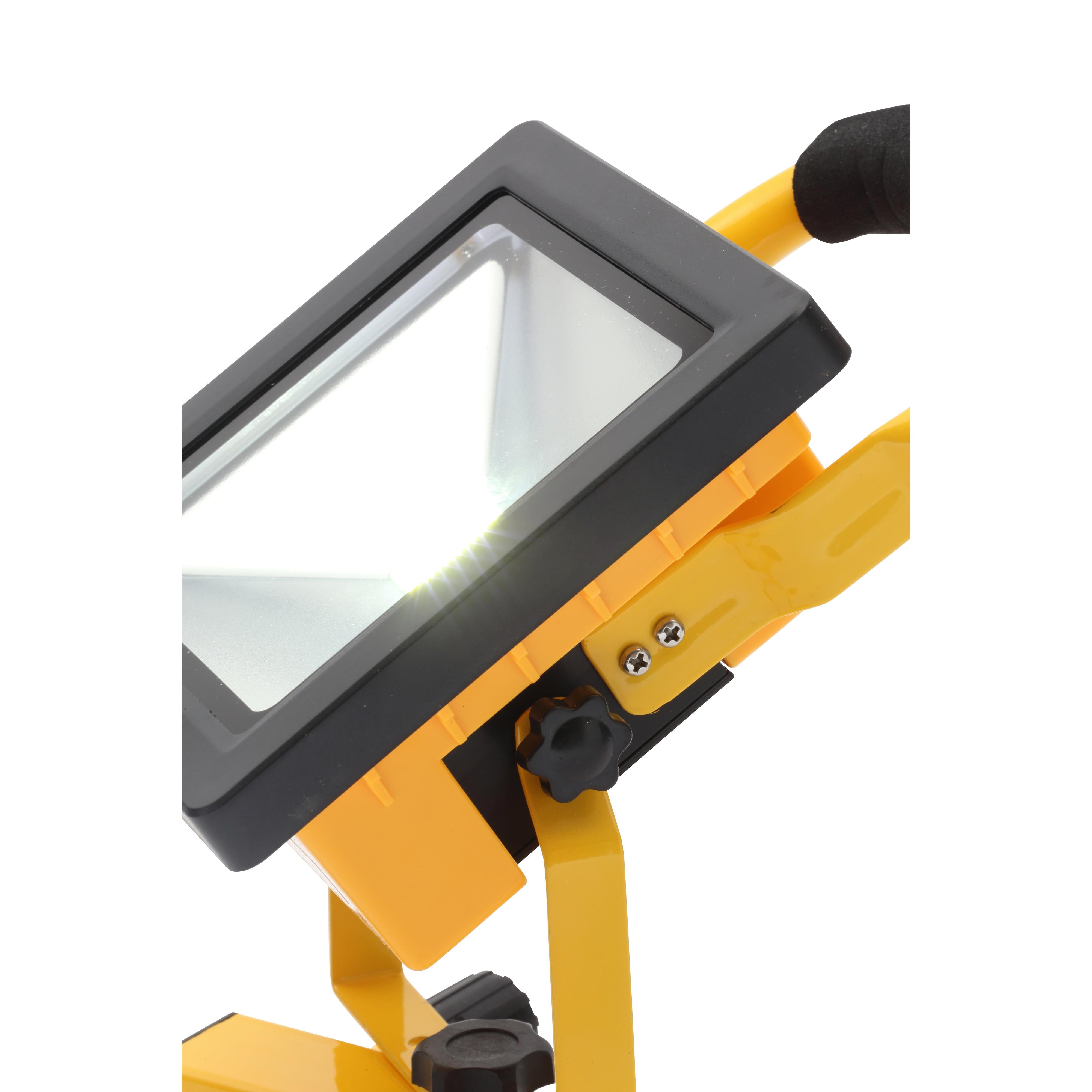 Forum ZN-31386 Recharge IP65 20 Watt Outdoor Rechargeable Work Light - Yellow and Black