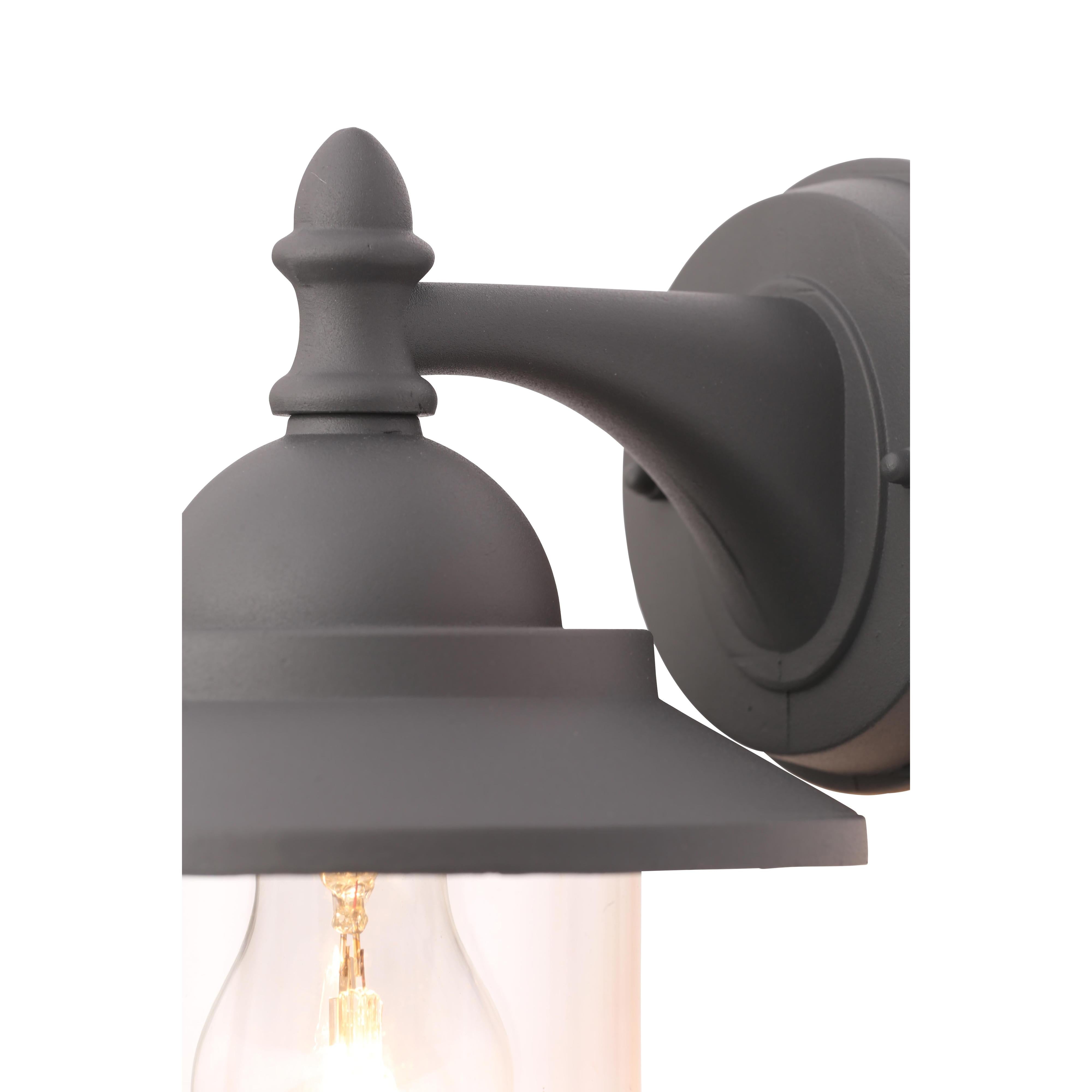 Forum ZN-31757-ANTH Leek Outdoor Fisherman Style Lantern Wall Light, Anthracite