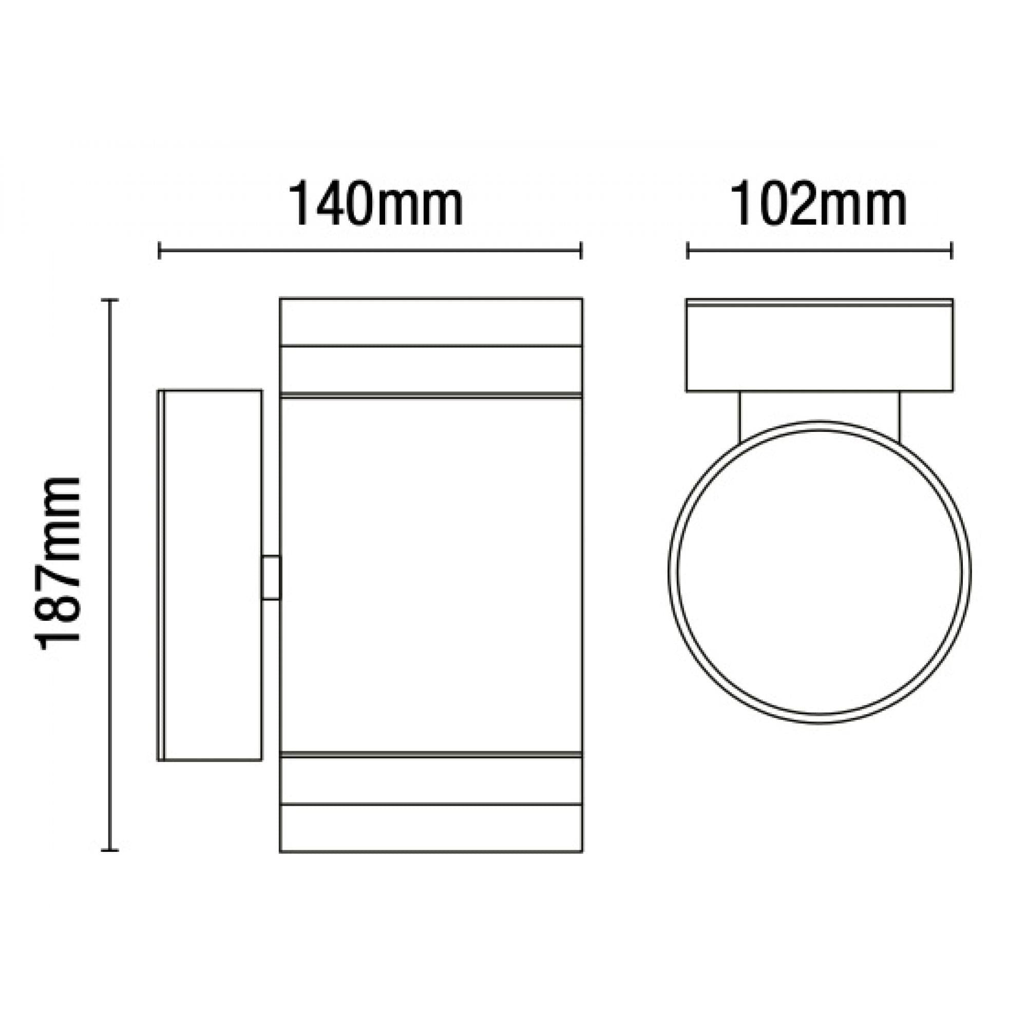 Forum ZN-34042-ANTH Lens Outdoor Up & Down Wall Light with Photocell, Anthracite
