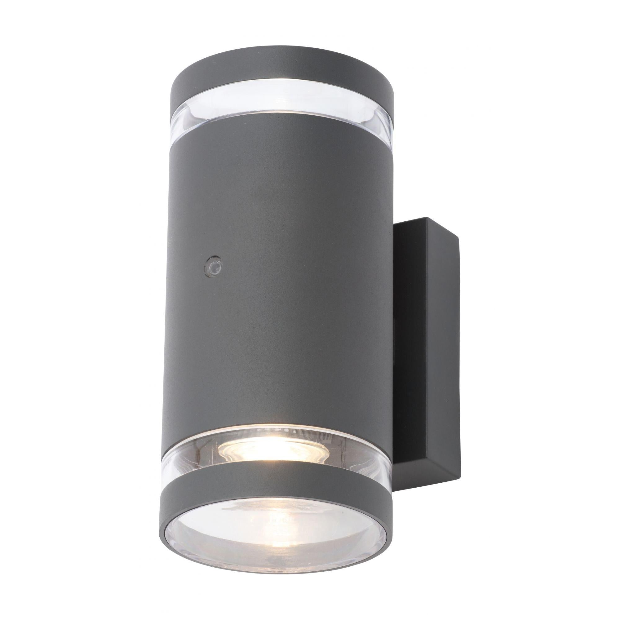 Forum ZN-34042-ANTH Lens Outdoor Up & Down Wall Light with Photocell, Anthracite