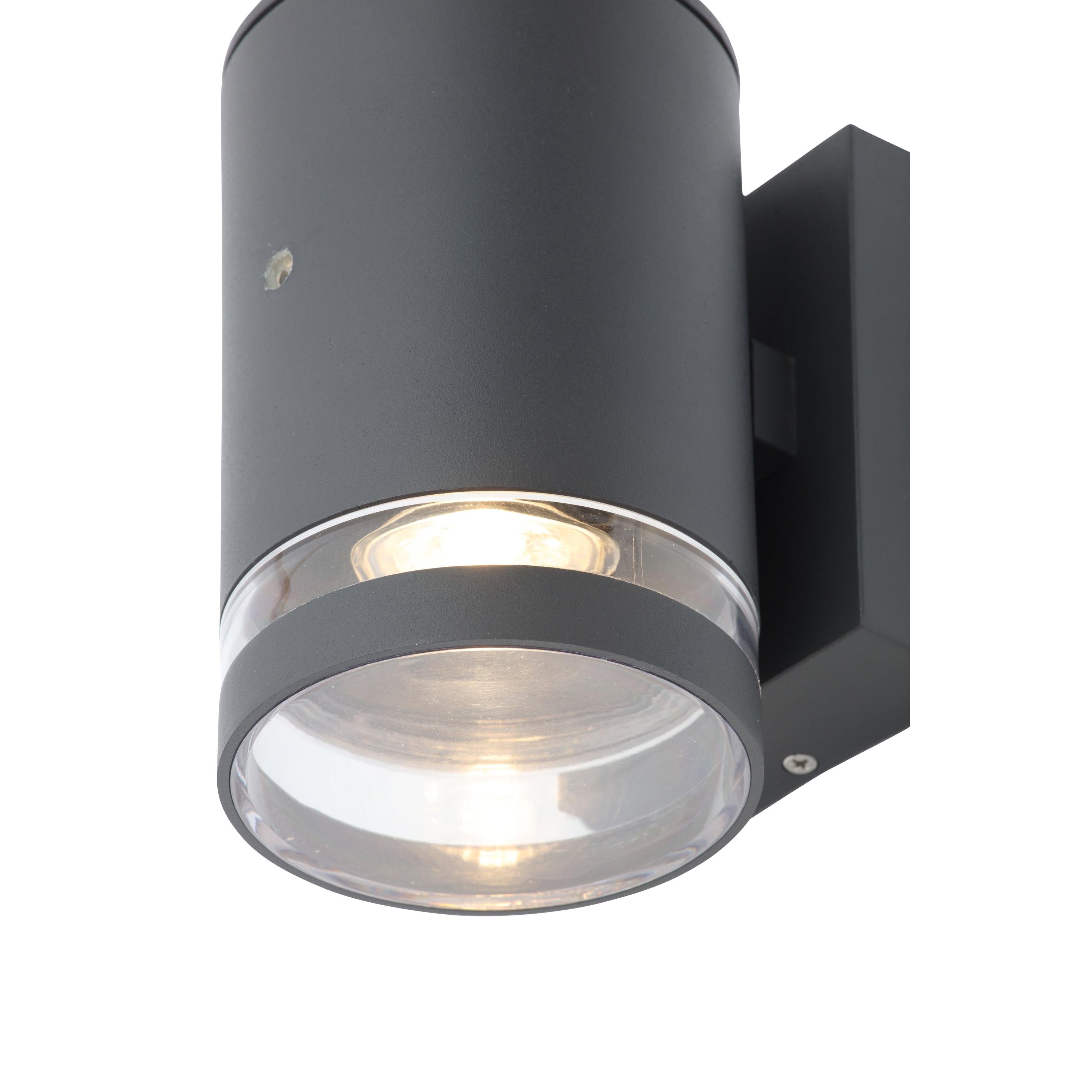Forum ZN-34043-ANTH Lens Outdoor Wall Light with Photocell, Anthracite