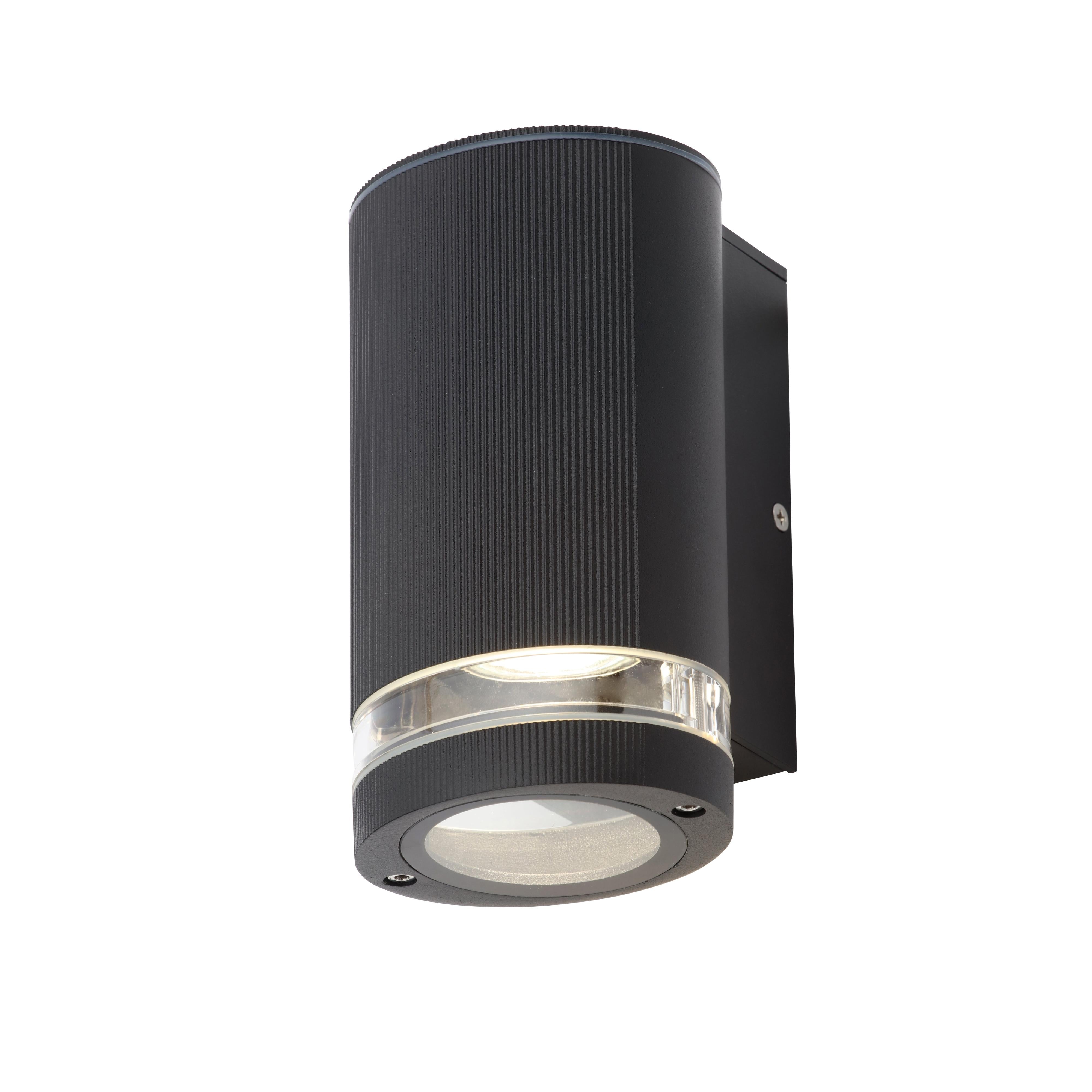 Forum ZN-35593-BLK Helix Outdoor Cylinder Wall Light, Black