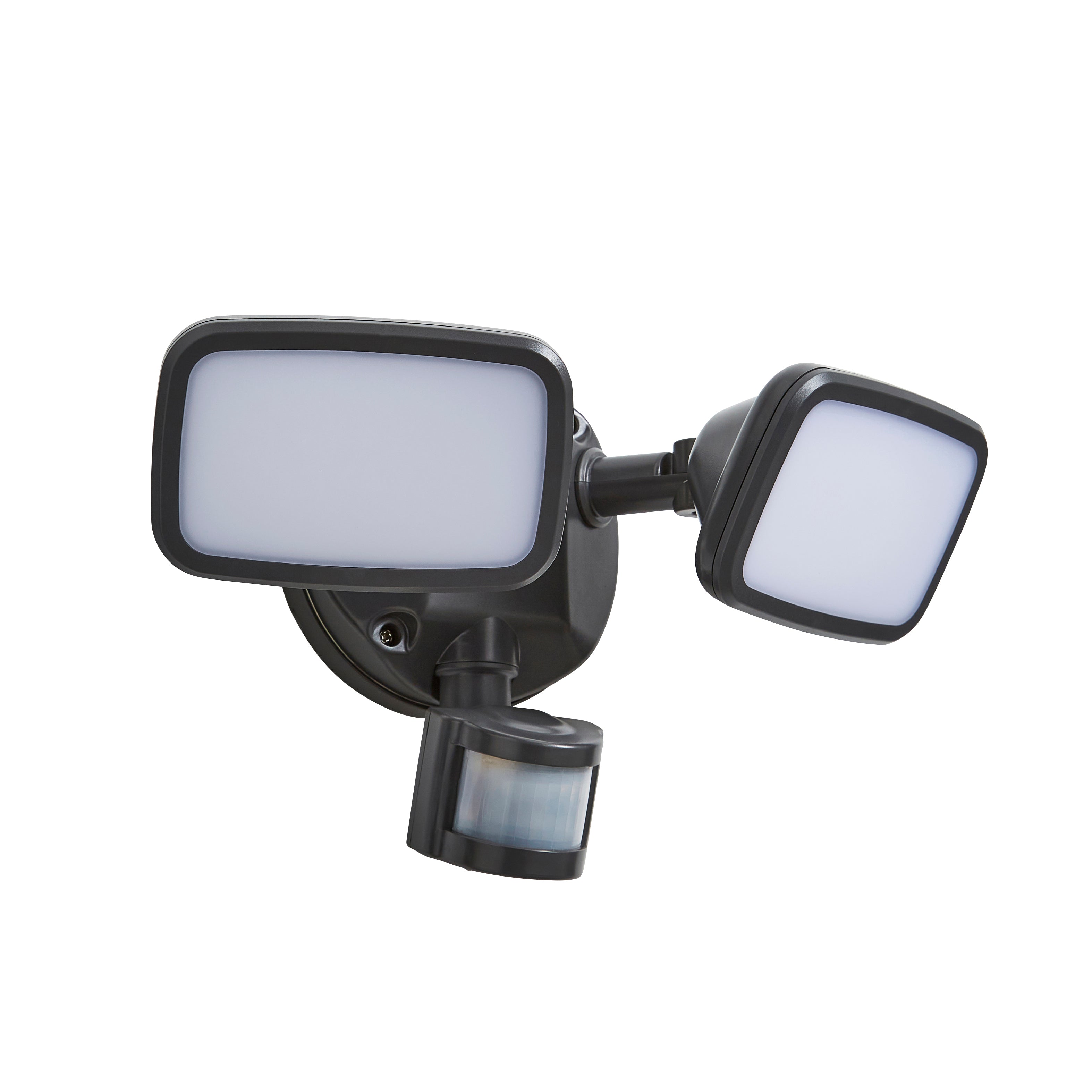 Forum ZN-35688-DGRY Lynn Twin 20 Watt LED Outdoor Flood Light with PIR Sensor - Dark Grey