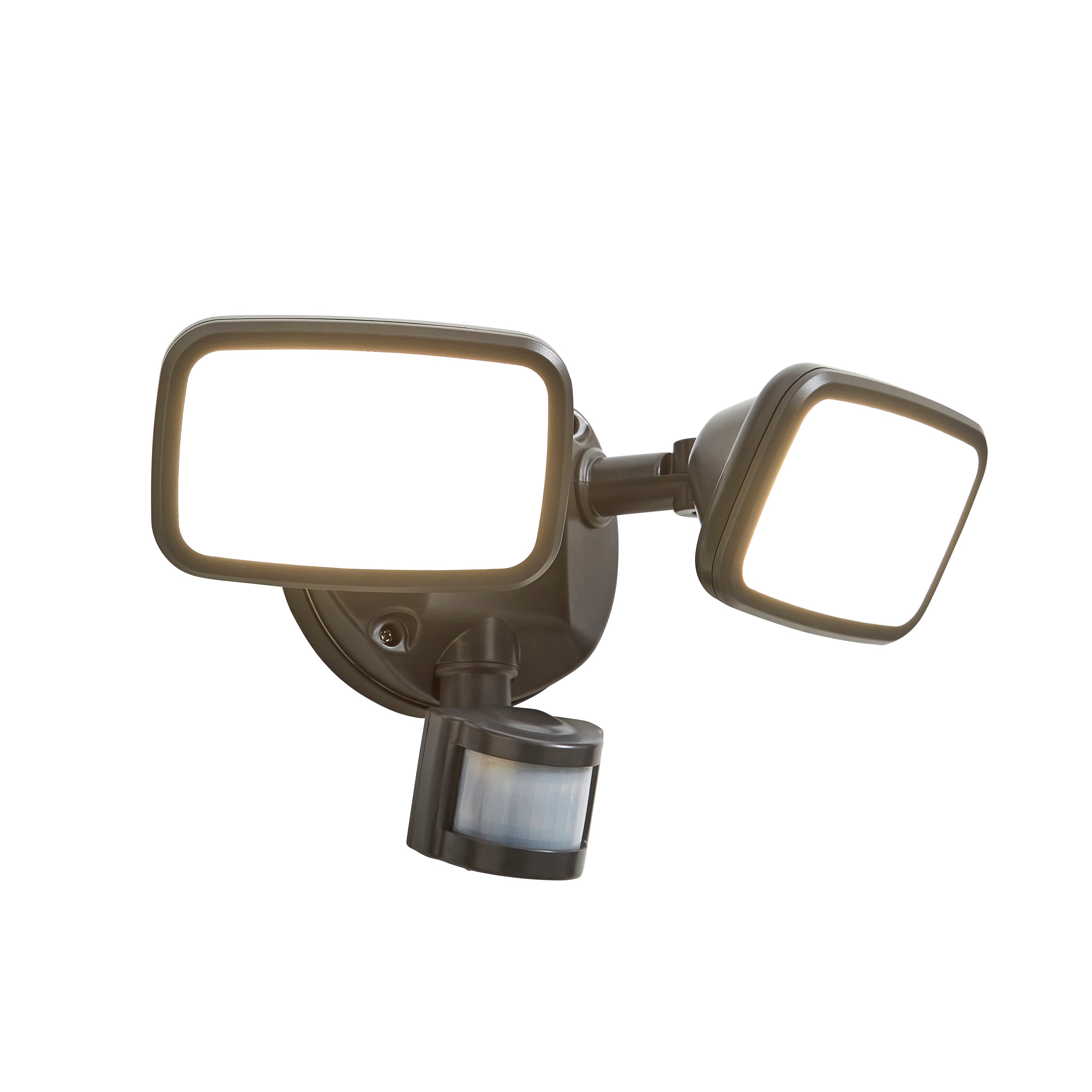 Forum ZN-35688-DGRY Lynn Twin 20 Watt LED Outdoor Flood Light with PIR Sensor - Dark Grey