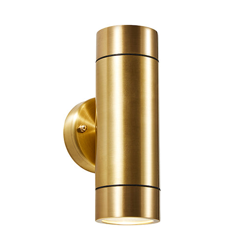 Forum ZN-41102-RBRS Brac Solid Brass Outdoor Up & Down Wall Light, Brass