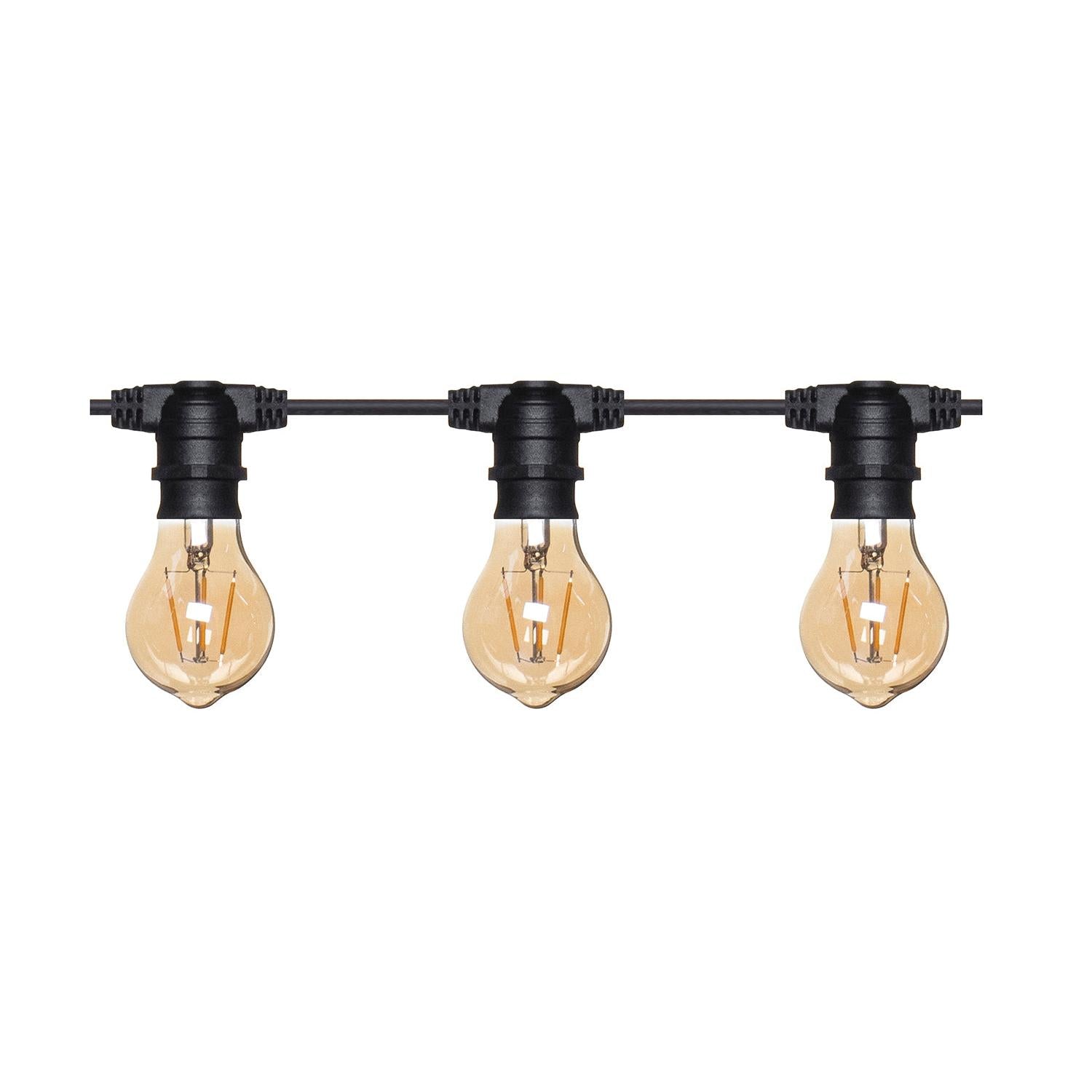 Forum ZN-41106 Hardy 20 Light Outdoor Festoon String Lights - Black