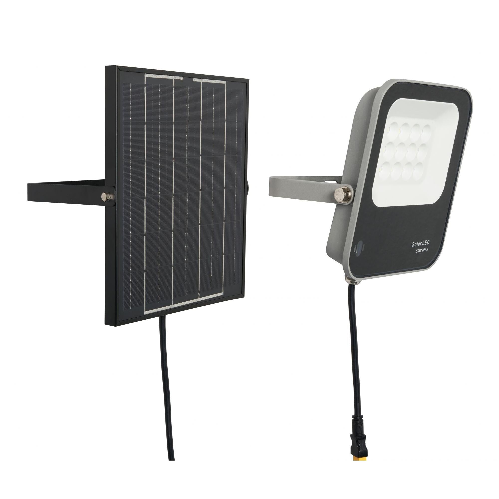 Forum ZN-42052 Denby Outdoor Solar 50 Watt LED Flood Light - Grey
