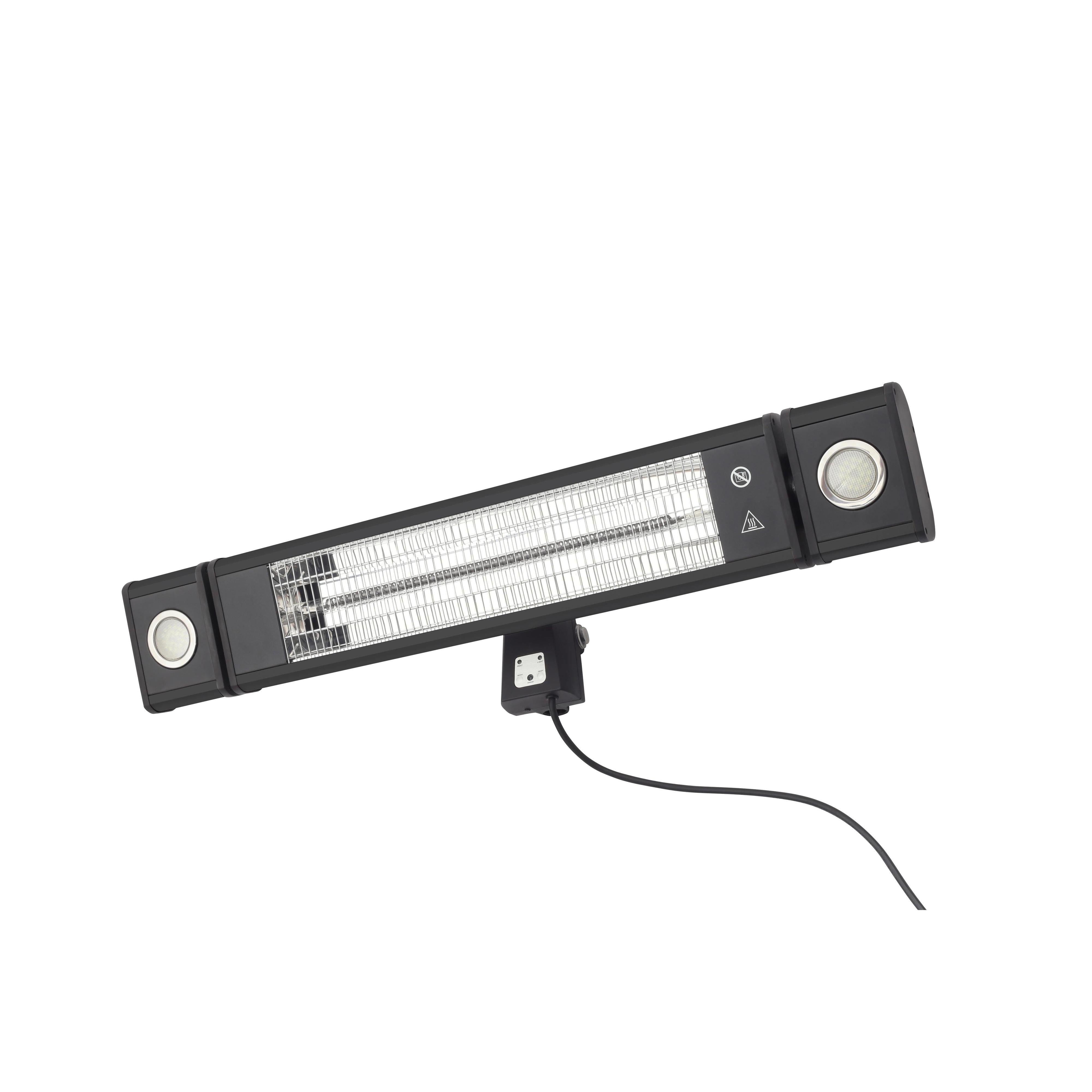 Forum ZR-32299-BLK Wall Mnt Pat Heater cw LED Black