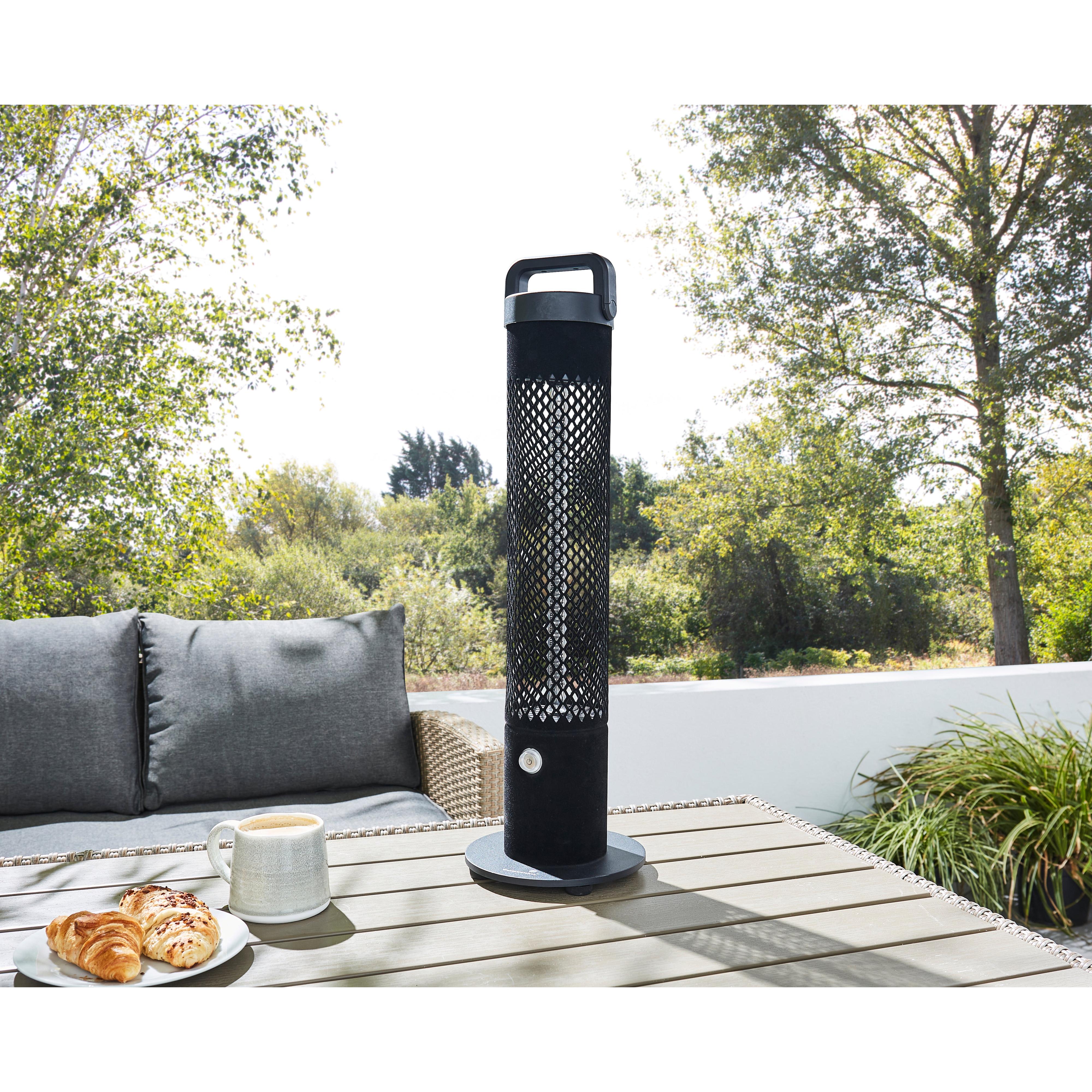 Forum ZR-37441-BLK Harry 1200w Flocked Outdoor FS Heater IP45 Black