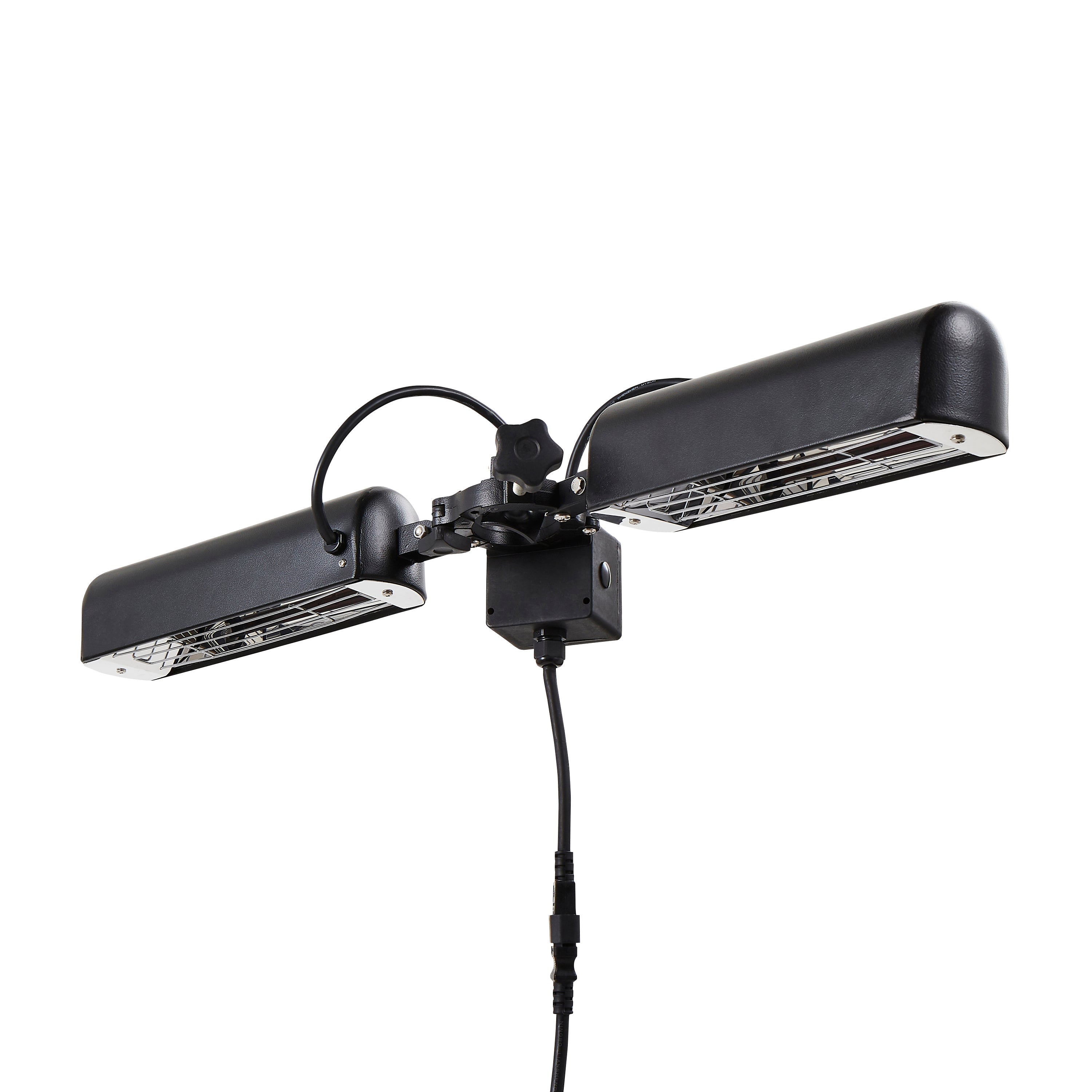 Forum ZR-37448-BLK Topaz 2x800W Alum D/C Parasol Heater Black