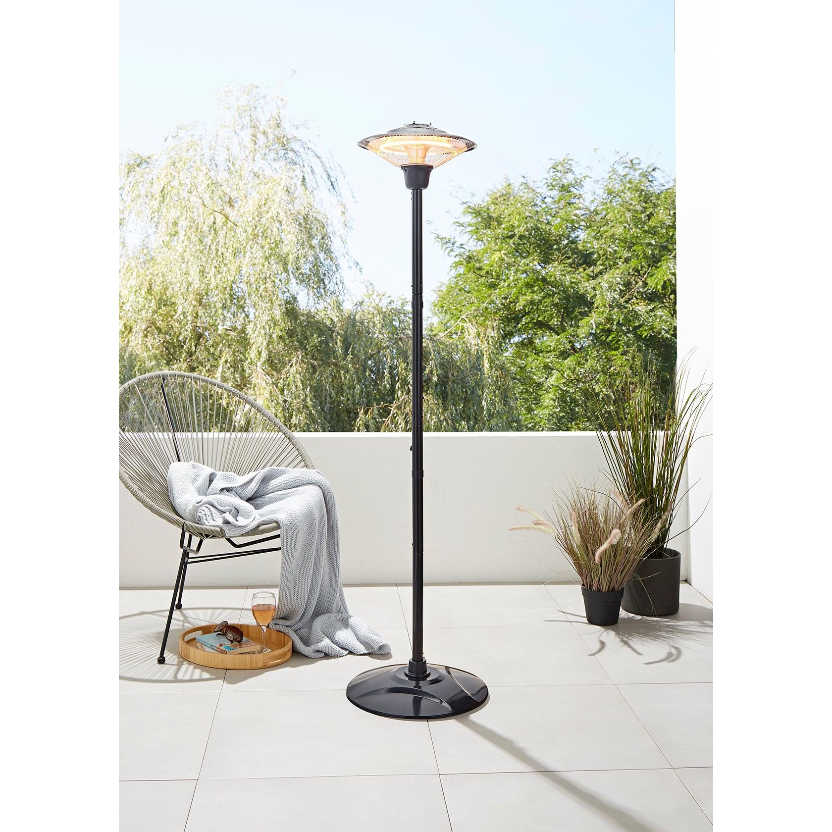 Forum ZR-38155-SIL Coral 1500w FS Carbon Elem Patio Heater Silver
