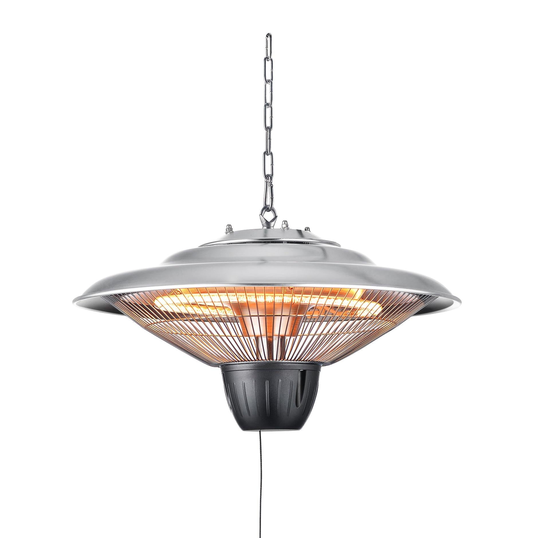 Forum ZR-38529-SIL Coral 1500w Outdoor Halogen Pendant Heater Silver