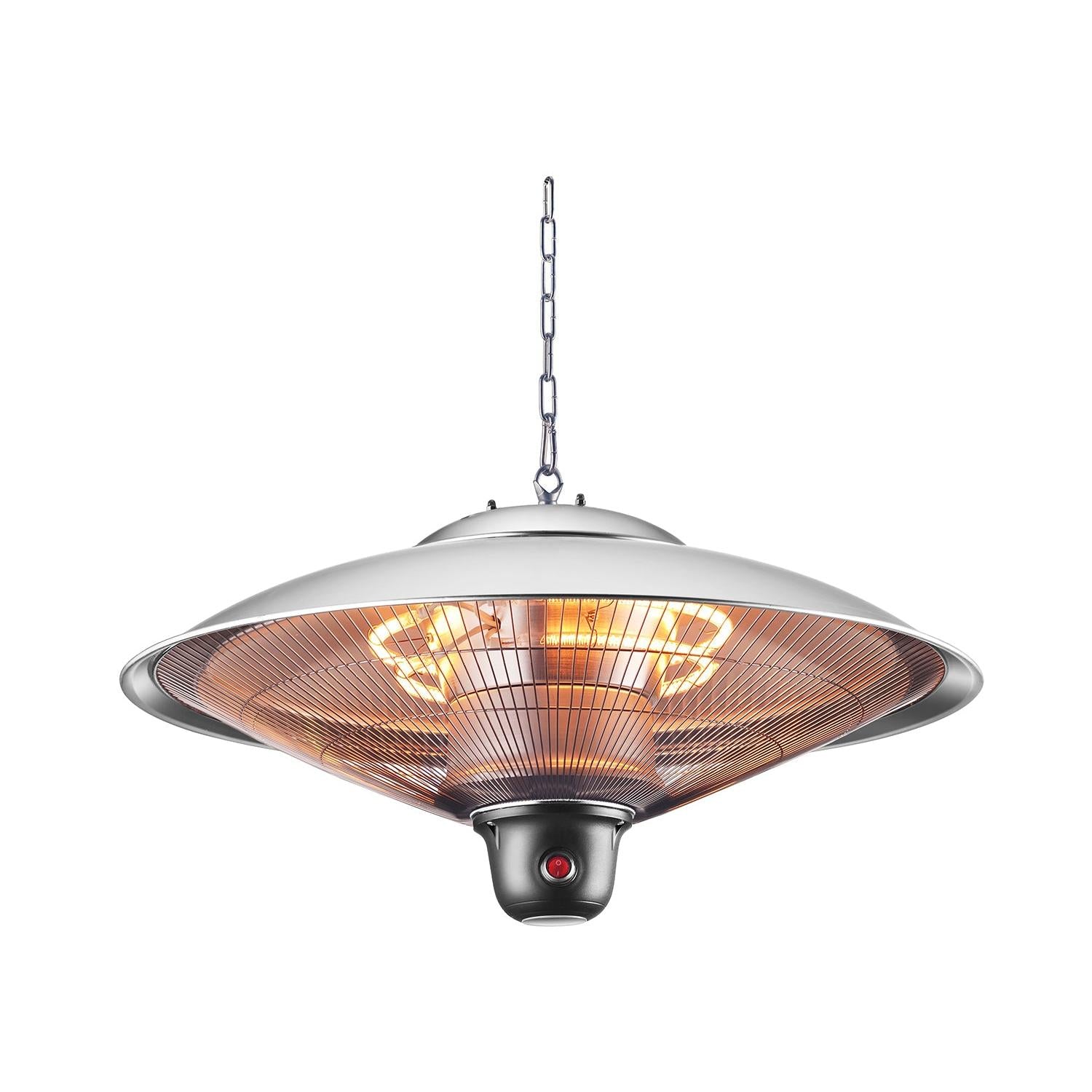 Forum ZR-38532-SIL Marl 2000w LED Pend Halogen Elem Patio Heater Sil