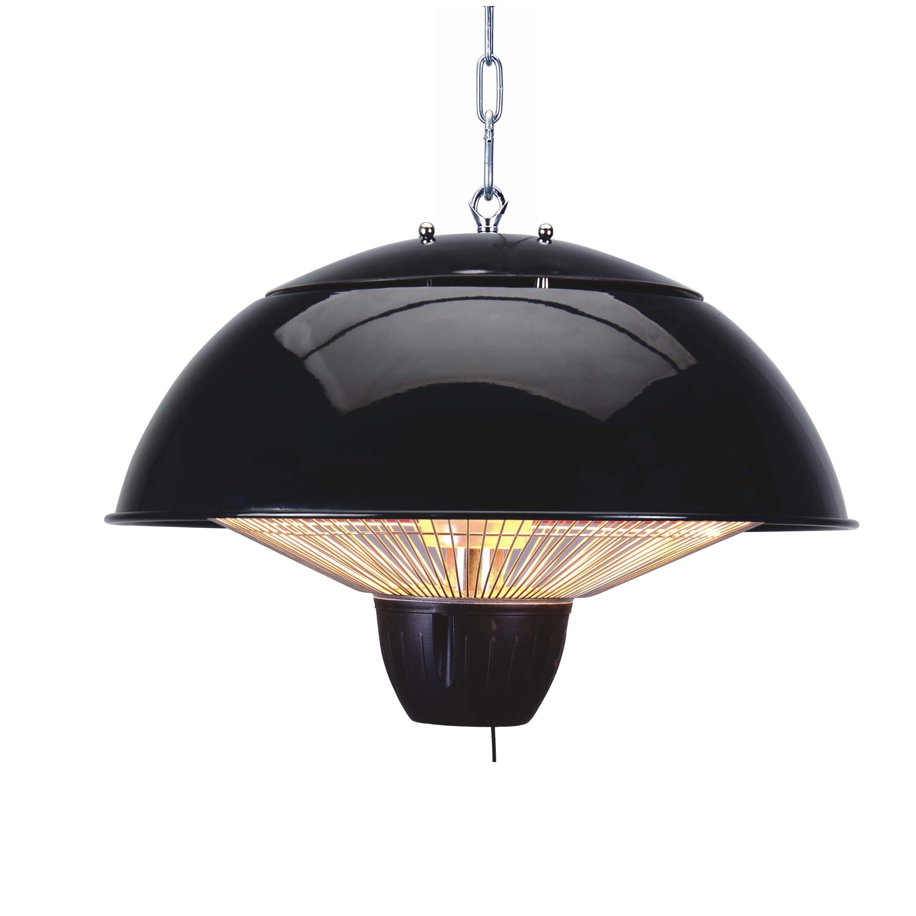 Forum ZR-38833-BLK Onyx 1500w LED Pend Halogen Elem Patio Heater Black