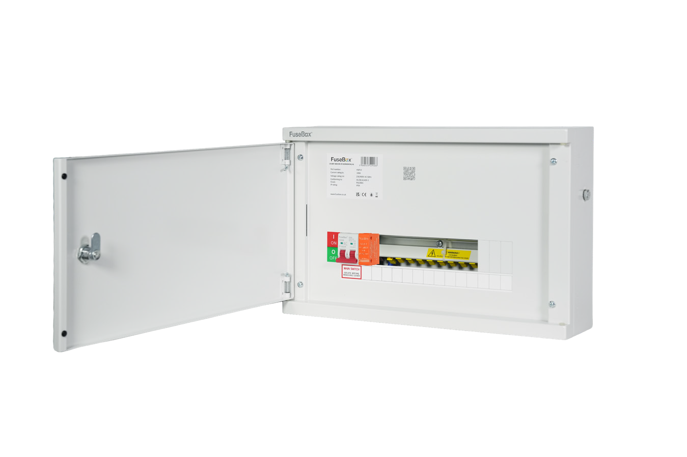 FuseBox HSP13Z 13 Way SP&N Horizontal Distribution Board c/w Main Switch & SPD
