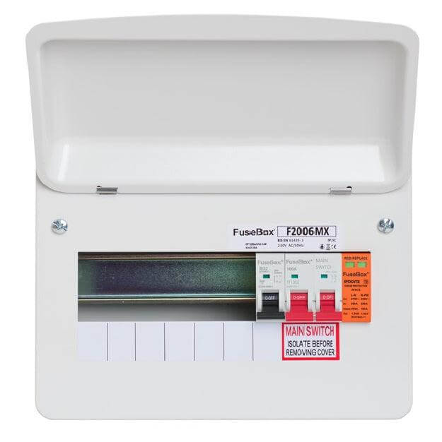 FuseBox F2006MX 6 Way RCBO Consumer Unit With SPD