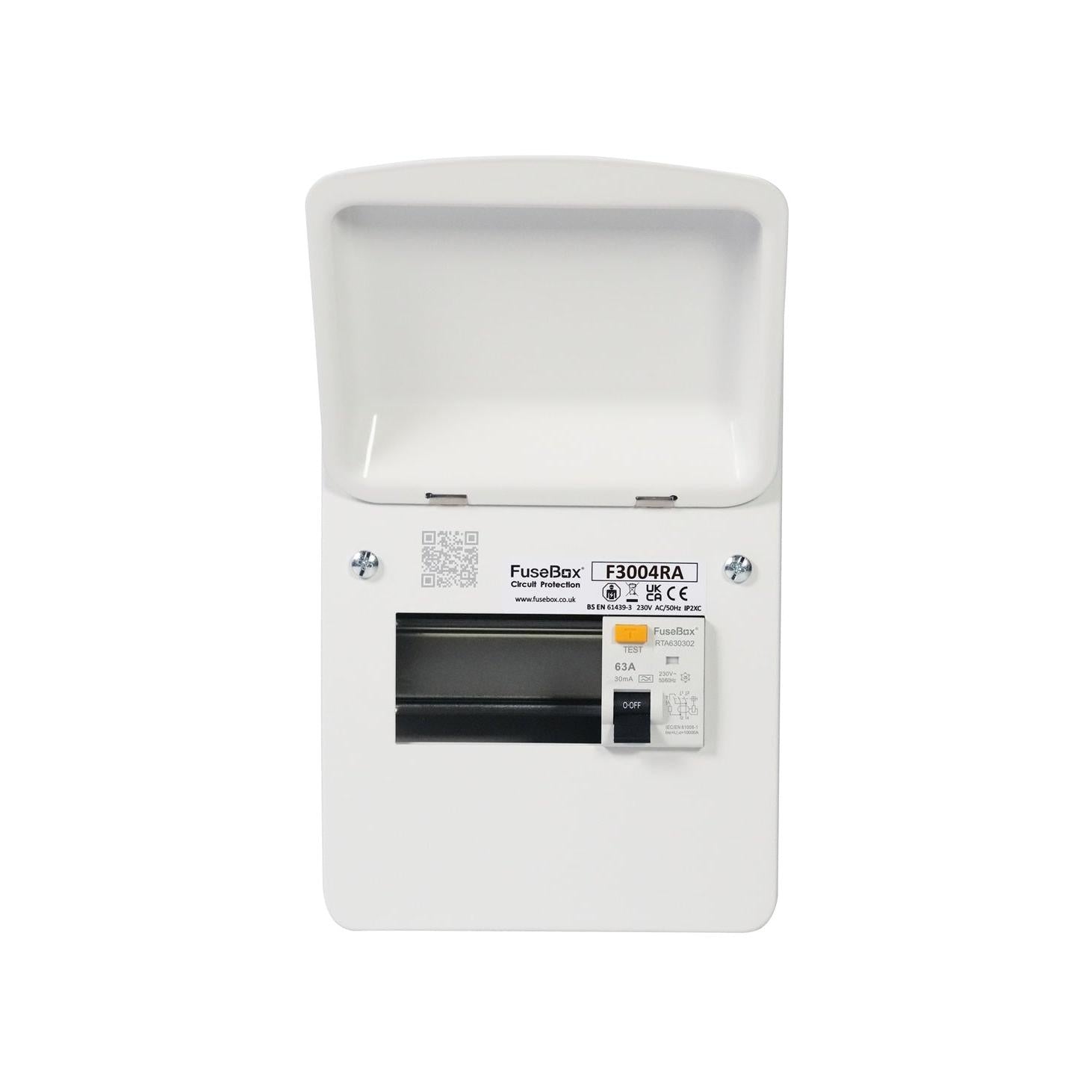 FuseBox F3004RA 4 Way RCD Consumer Unit 63A