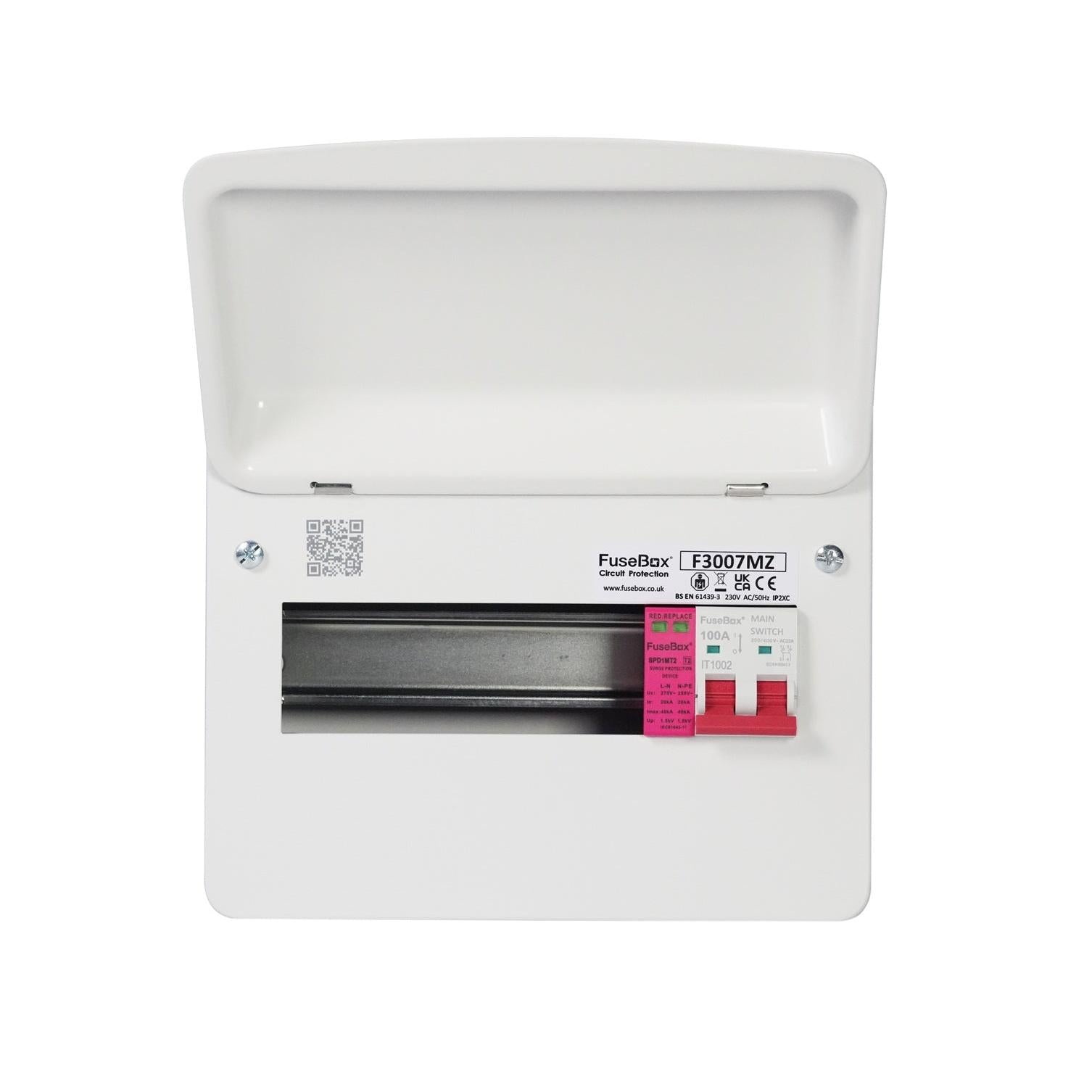 FuseBox F3007MZ 7 Way RCBO Consumer Unit With T2 SPD