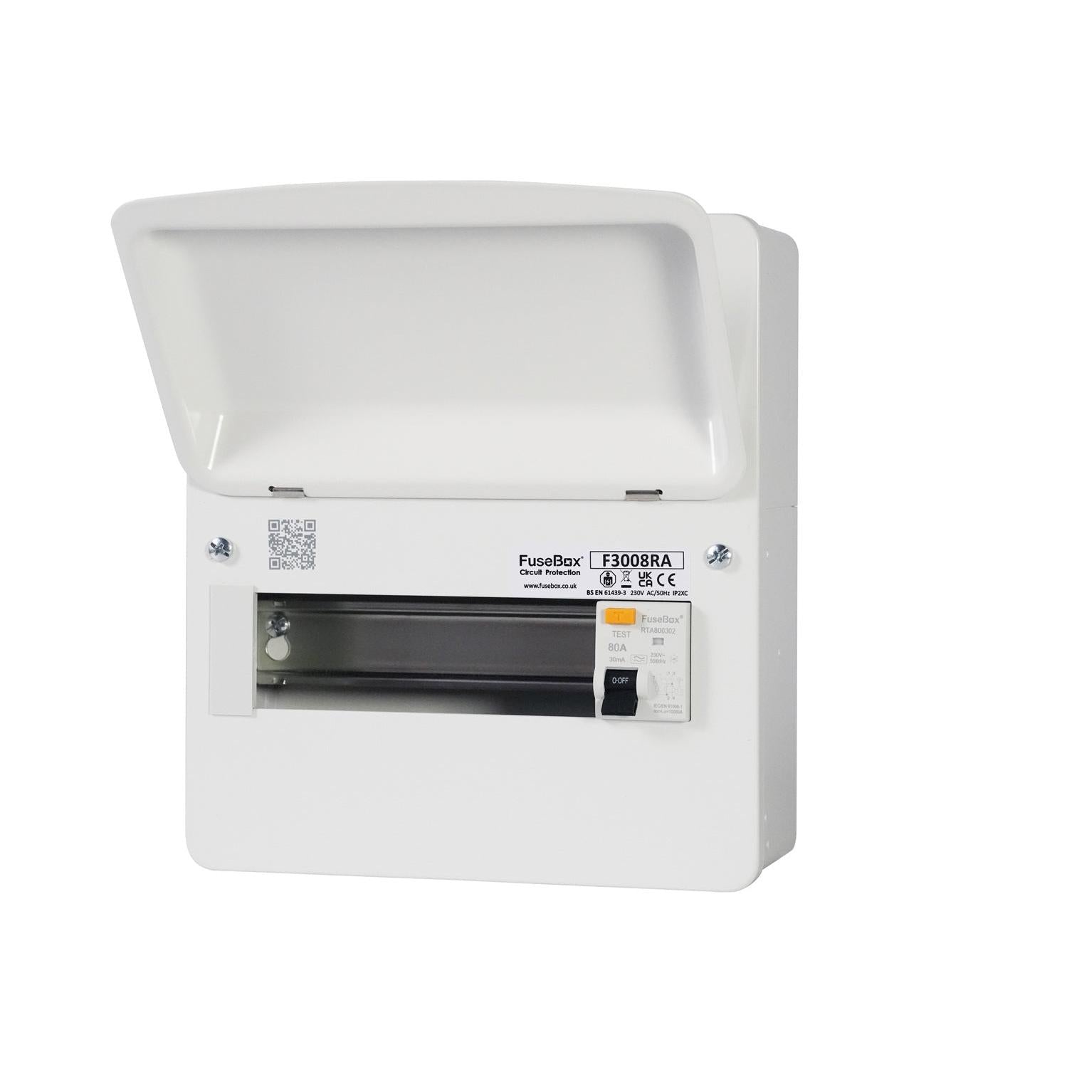 FuseBox F3008RA 8 Way RCD Consumer Unit 80A